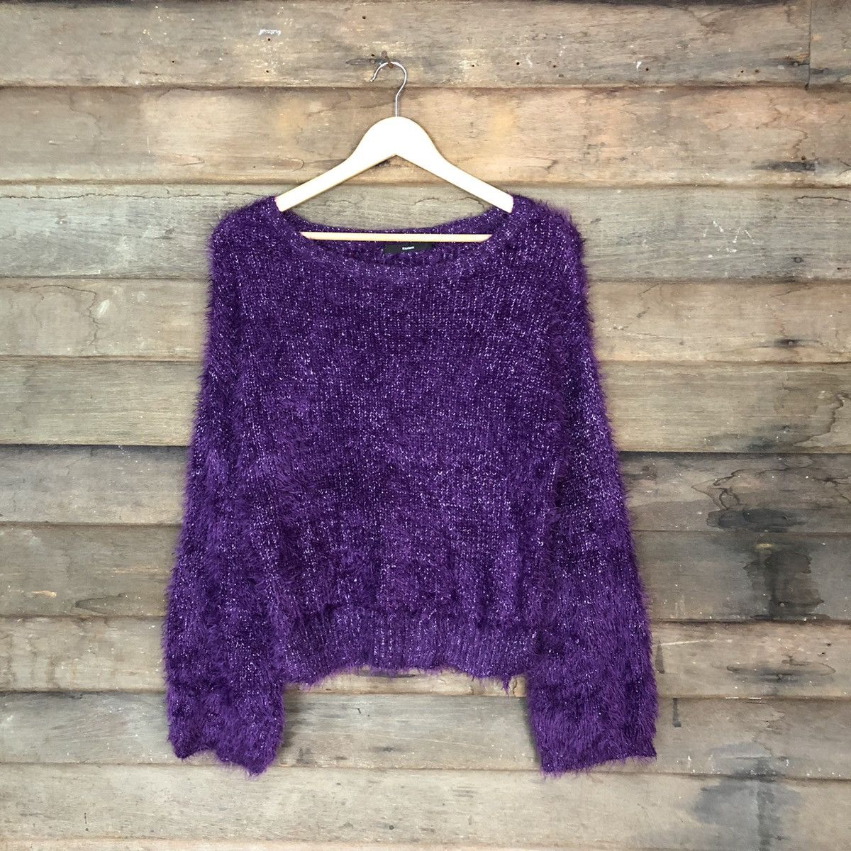 Homespun Knitwear × Japanese Brand Kastare Purple Shag Shaggy Fur Mohair Knitwear #6994 Size M / US 6-8 / IT 42-44 - 1 Thumbnail