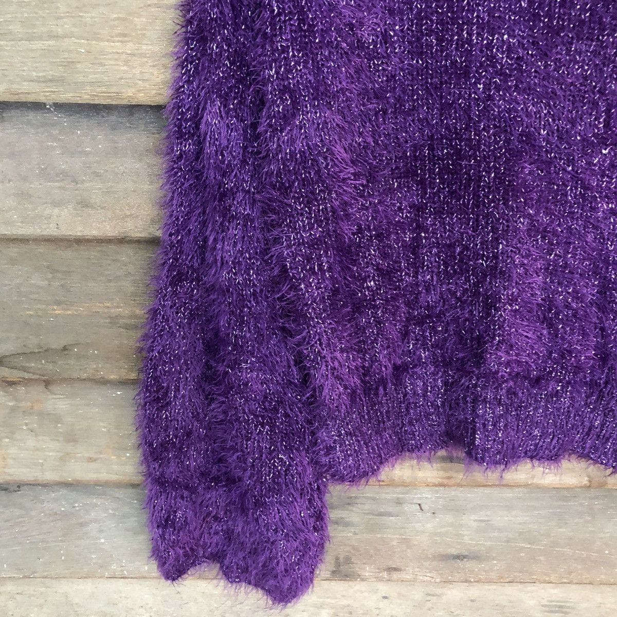 Homespun Knitwear × Japanese Brand Kastare Purple Shag Shaggy Fur Mohair Knitwear #6994 Size M / US 6-8 / IT 42-44 - 4 Thumbnail