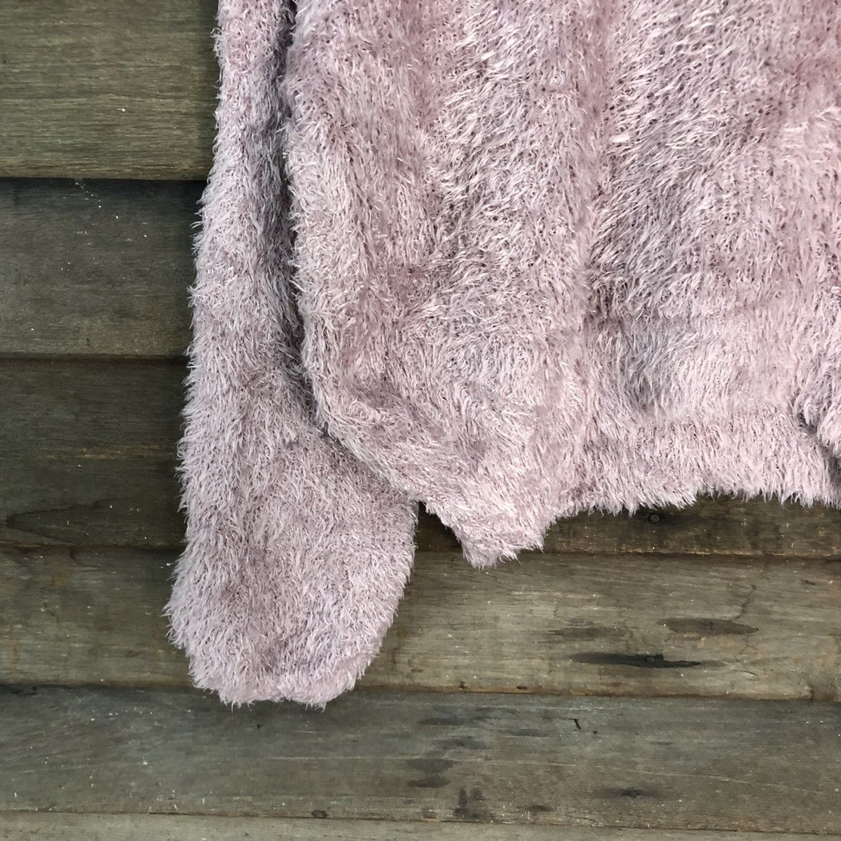 Homespun Knitwear × Japanese Brand Earth Music & Econolgy Shag Shaggy Fur Mohair Knitwear #6968 Size M / US 6-8 / IT 42-44 - 4 Thumbnail