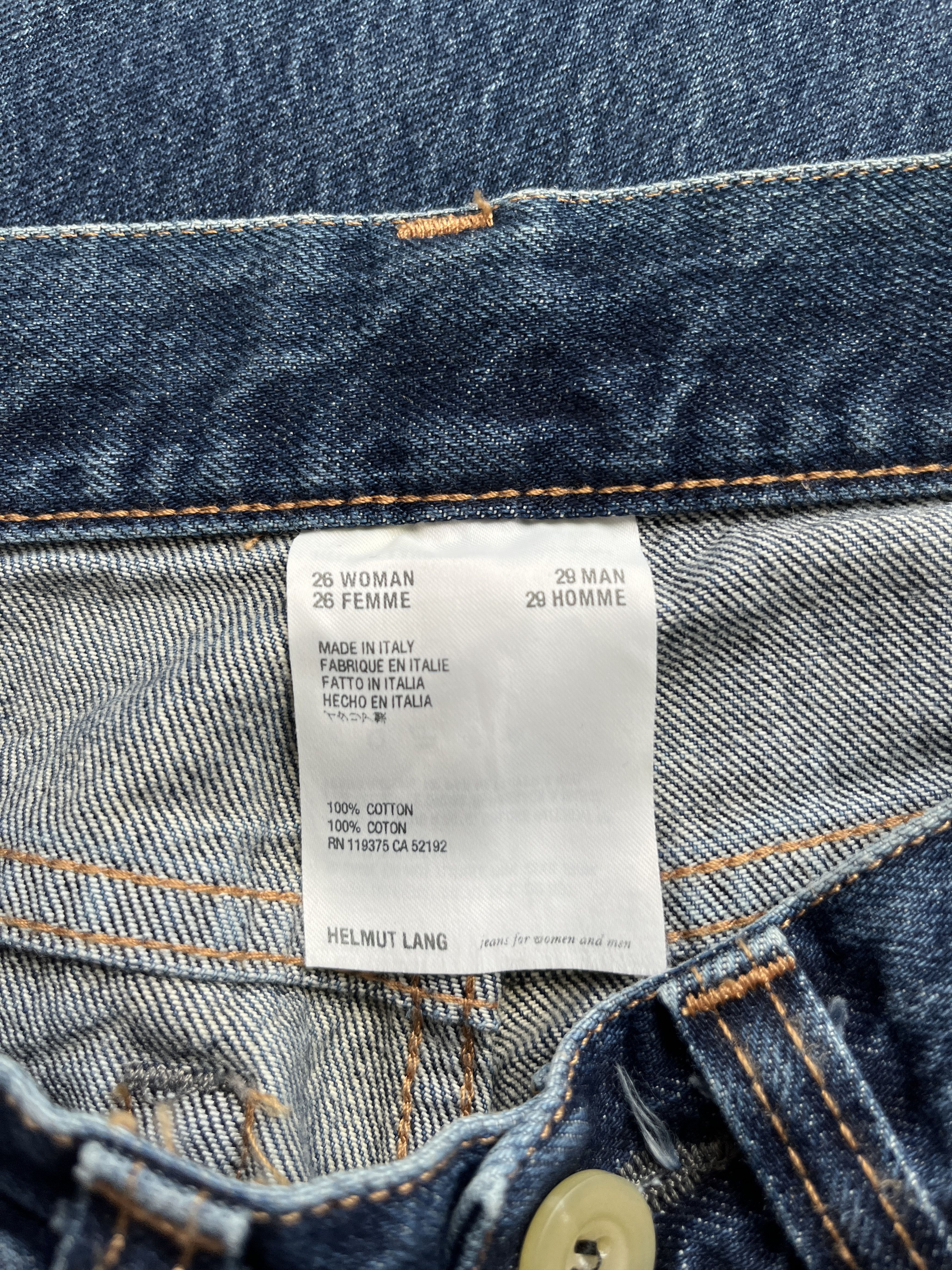 Helmut Lang ⚡️QUICK SALE⚡️2019 Helmut Lang Masc Lo Drainpipe Blue Jeans Size 26" / US 2 / IT 38 - 3 Thumbnail