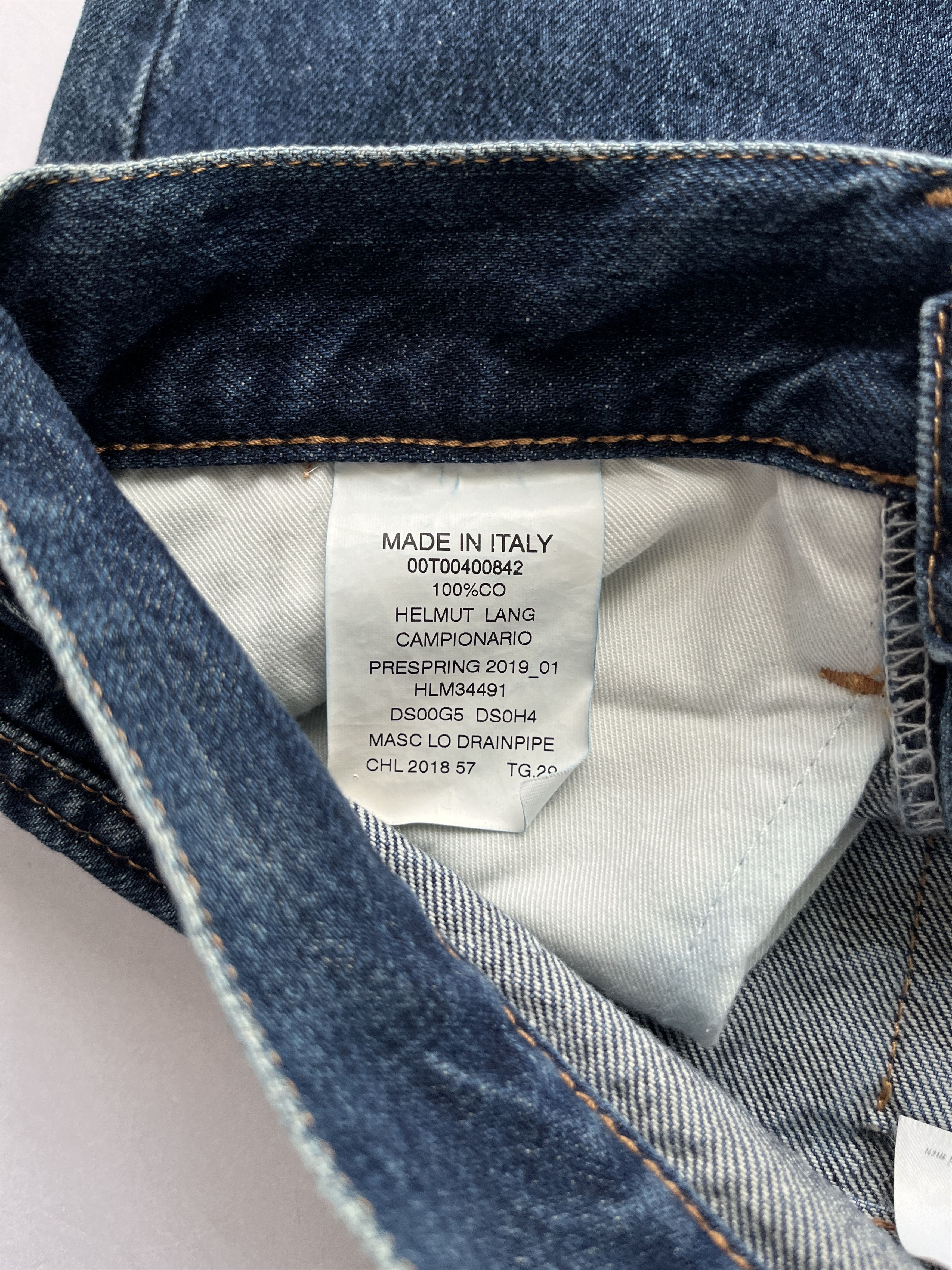 Helmut Lang ⚡️QUICK SALE⚡️2019 Helmut Lang Masc Lo Drainpipe Blue Jeans Size 26" / US 2 / IT 38 - 5 Thumbnail