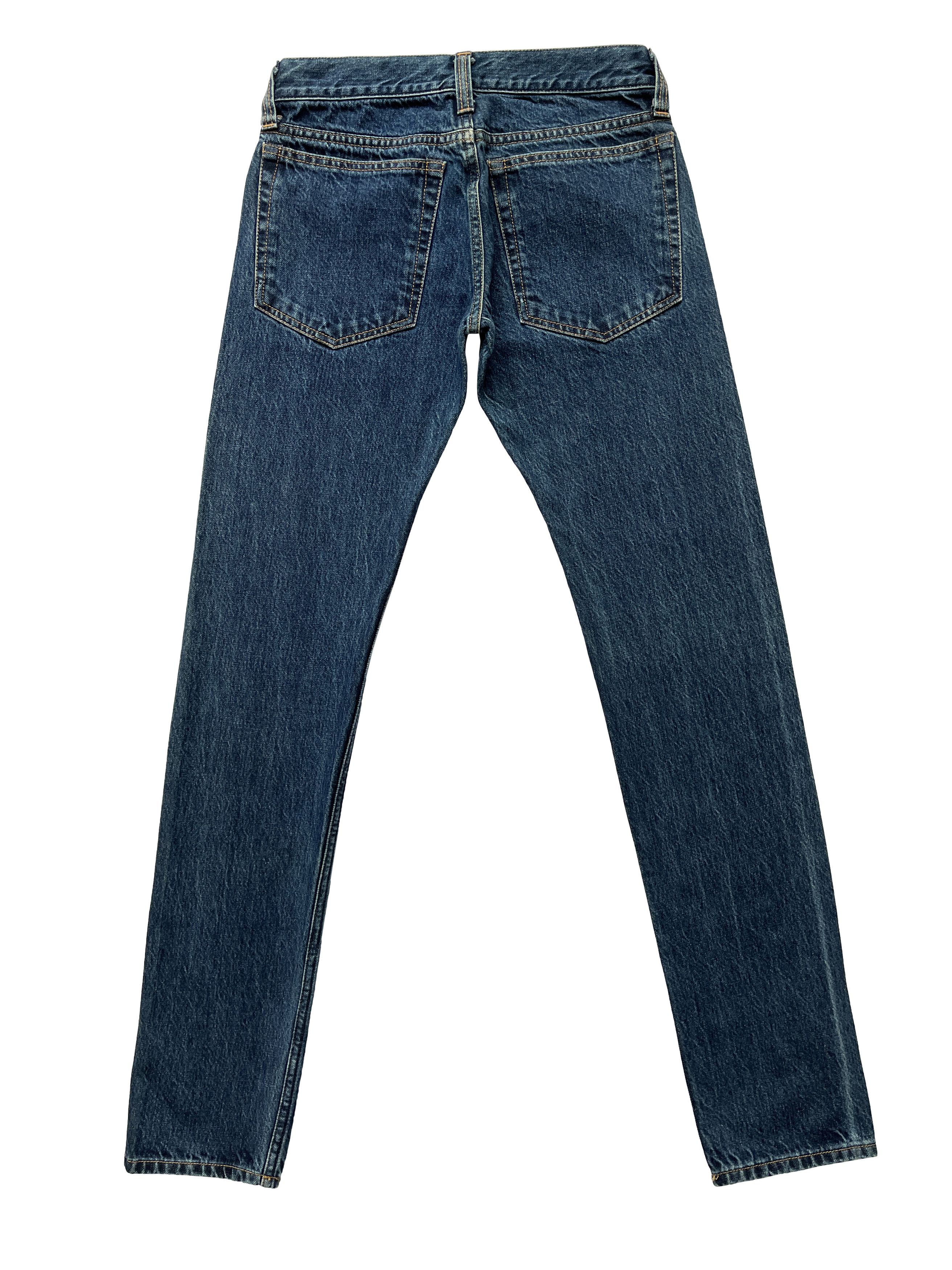 Helmut Lang ⚡️QUICK SALE⚡️2019 Helmut Lang Masc Lo Drainpipe Blue Jeans Size 26" / US 2 / IT 38 - 2 Thumbnail