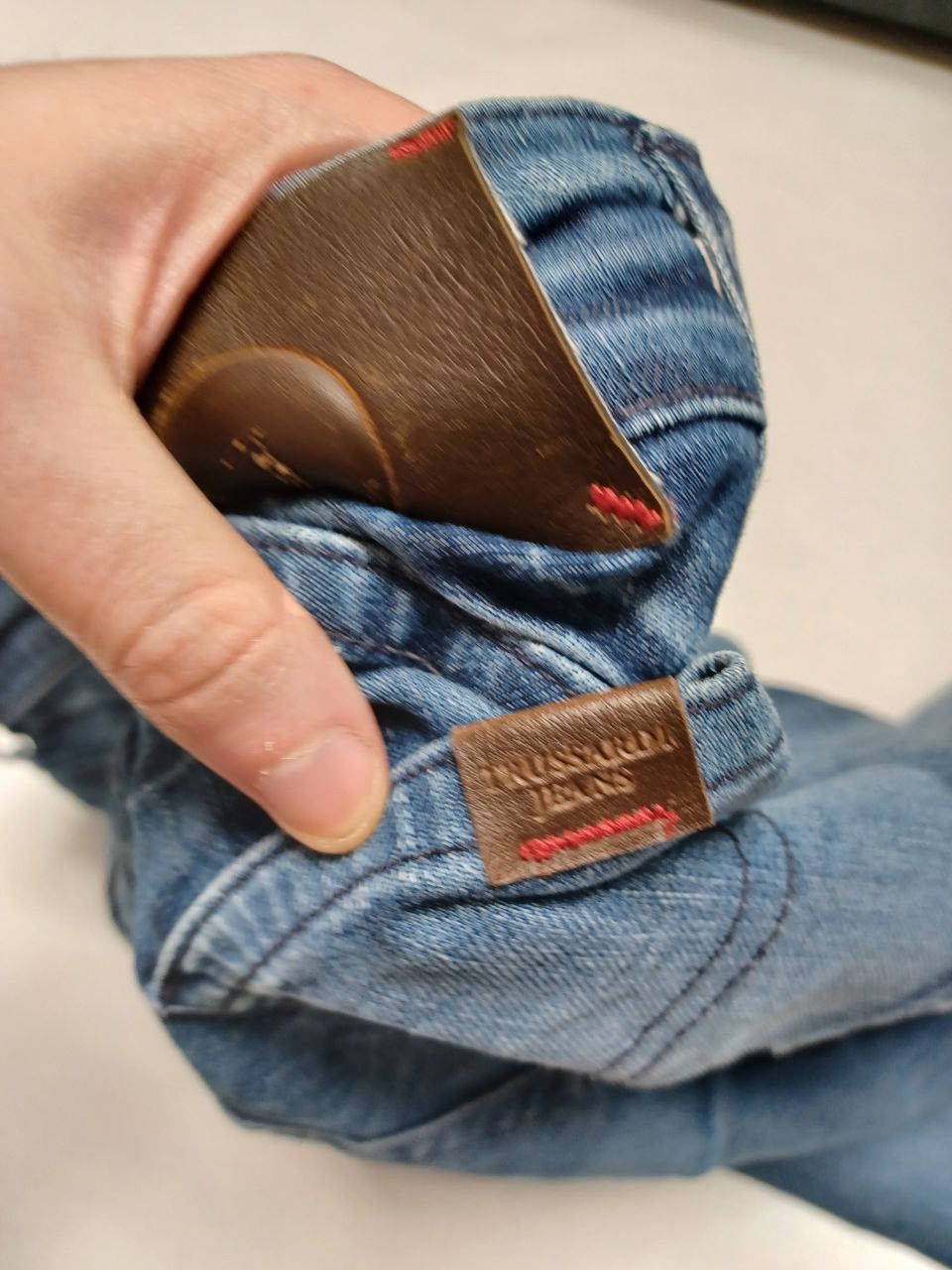 Trussardi Trussardi Made in Italy vintage luxury jeans denim Size US 31 - 10 Thumbnail
