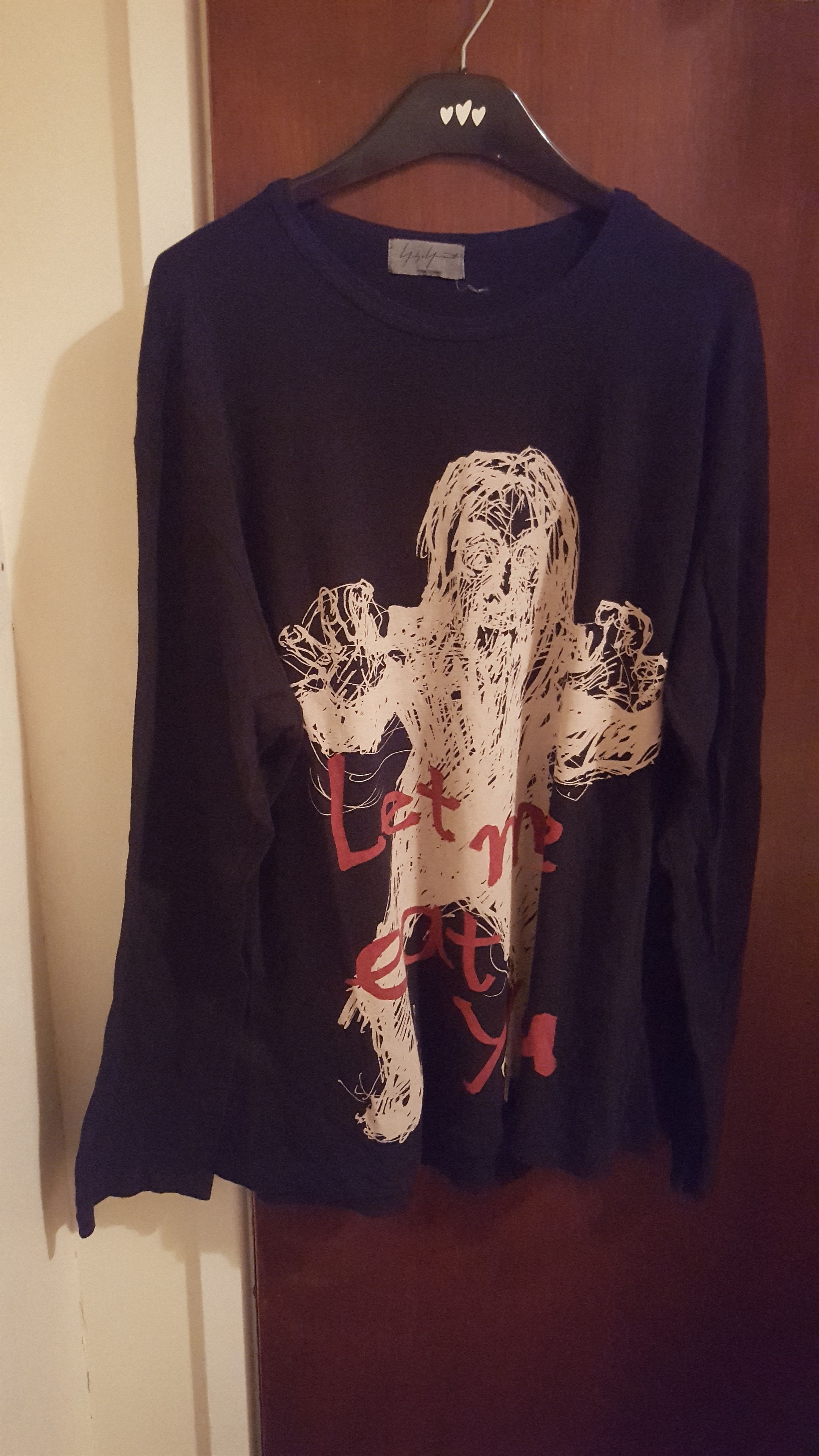 Yohji Yamamoto Let me eat you Tシャツ Yohji Yamamoto Yohji Yamamoto Let Me Eat You Black Long