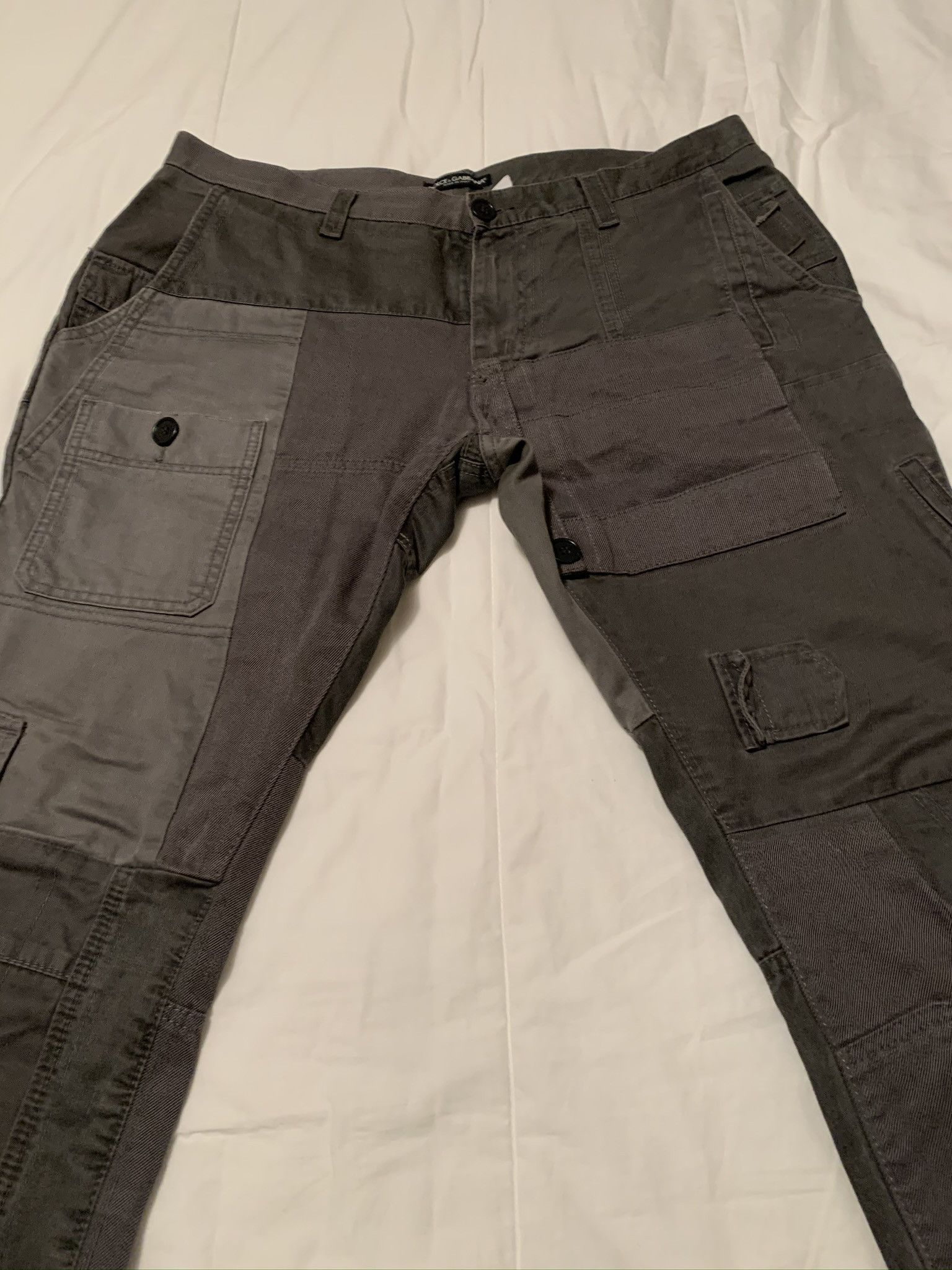 Dolce & Gabbana Grey patchwork pants Size US 36 / EU 52 - 3 Thumbnail