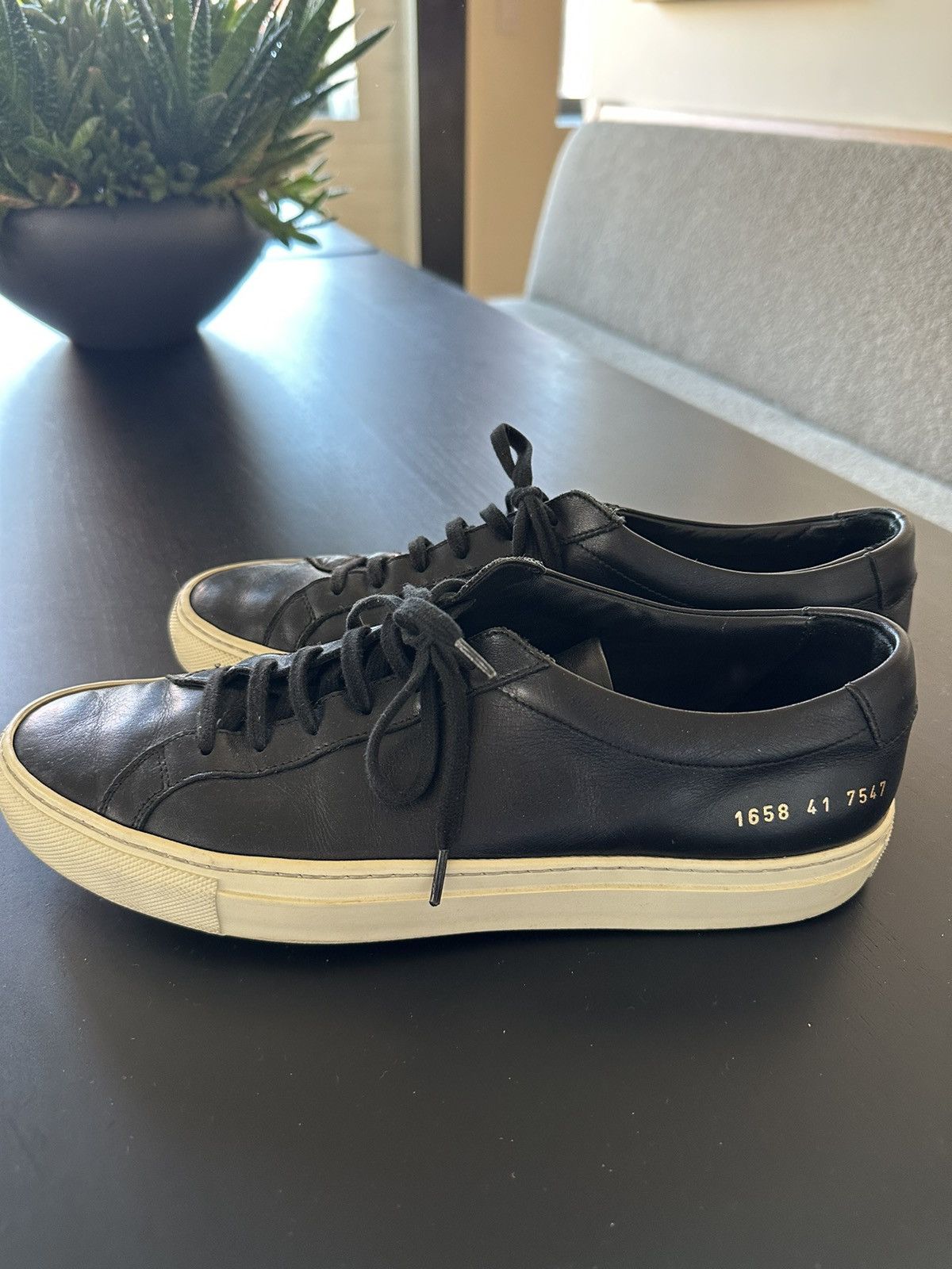 Common Projects Common Project Achilles Low White Sole Black Size 41 Grailed