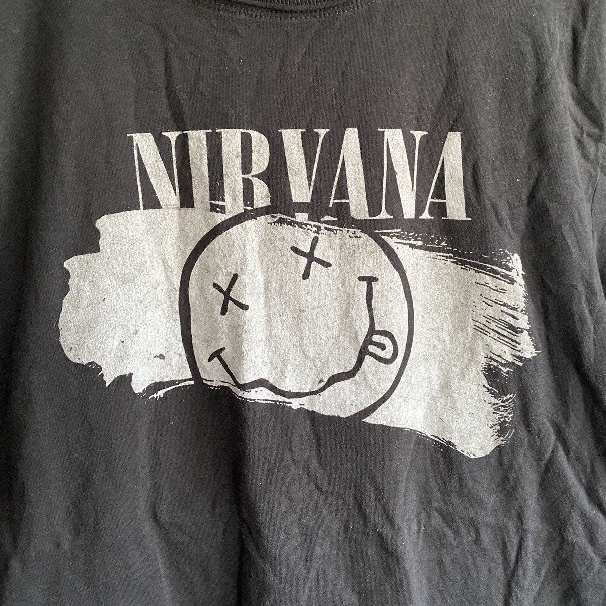 Band Tees NIRVANA SMELLS LIKE TEEN SPIRIT SMILE STONE WASHED T SHIRT Size US M / EU 48-50 / 2 - 2 Thumbnail