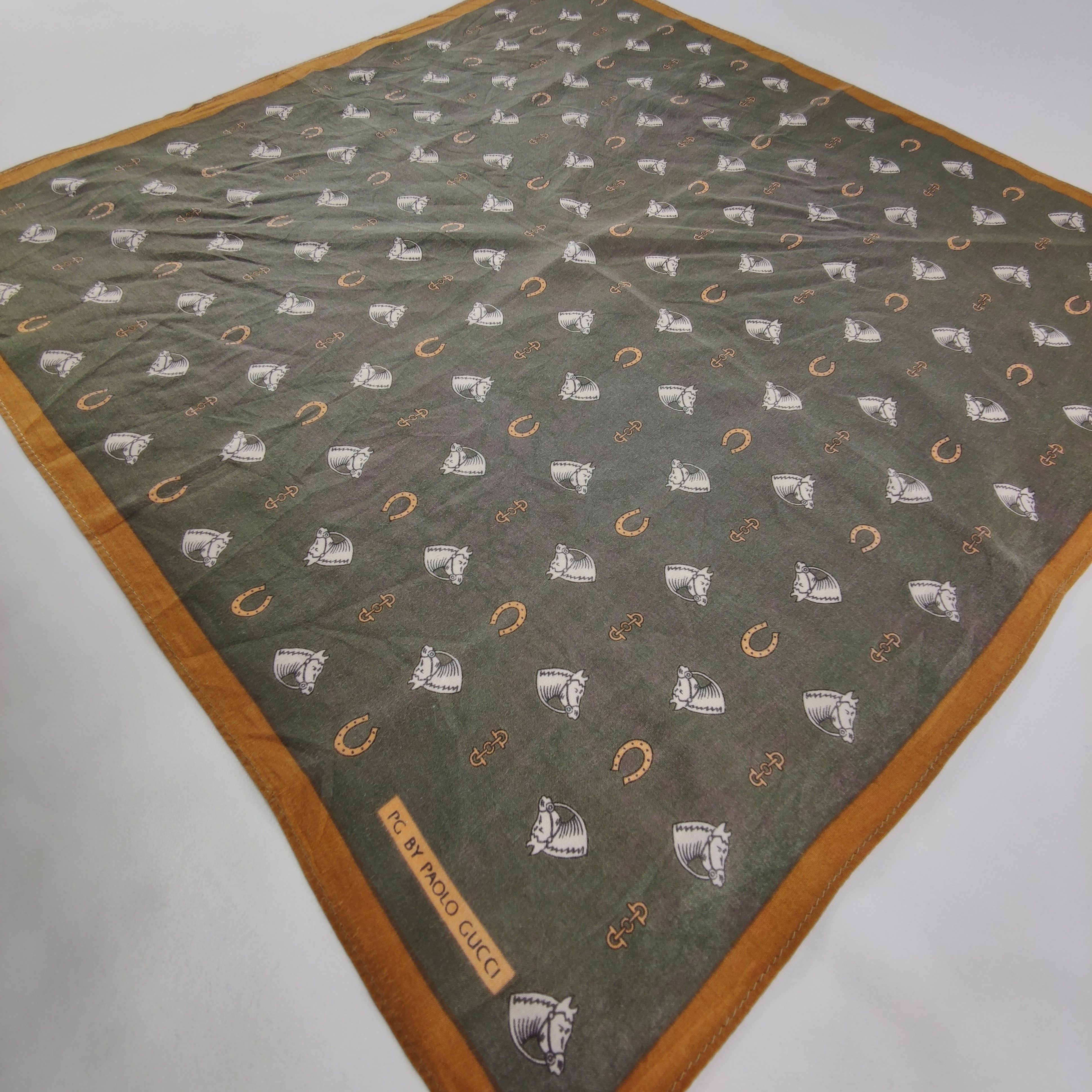 Paolo Gucci × Vintage Paolo Gucci Handkerchief/Neckerchief/Bandana HC139 Size ONE SIZE - 3 Thumbnail