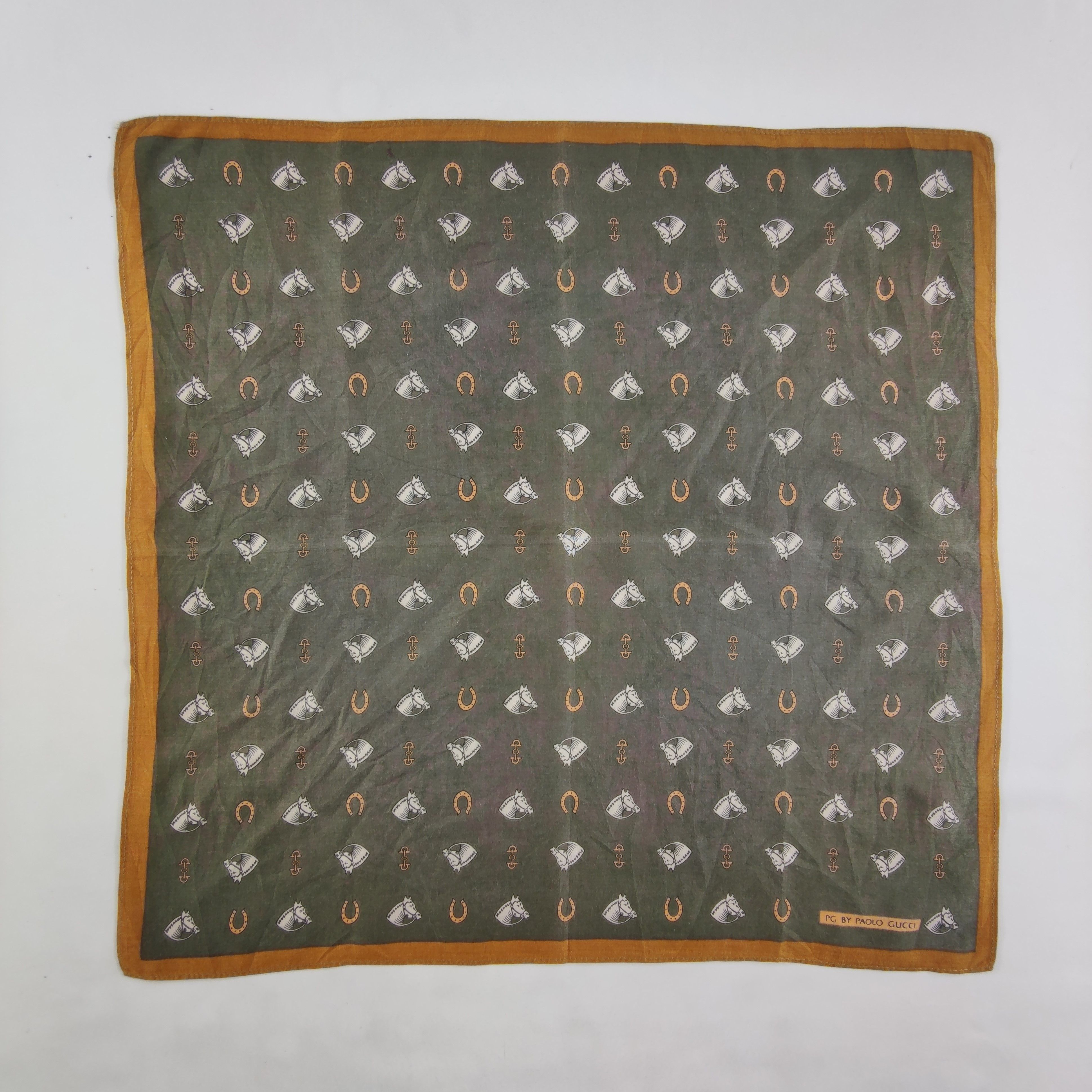 Paolo Gucci × Vintage Paolo Gucci Handkerchief/Neckerchief/Bandana HC139 Size ONE SIZE - 2 Thumbnail