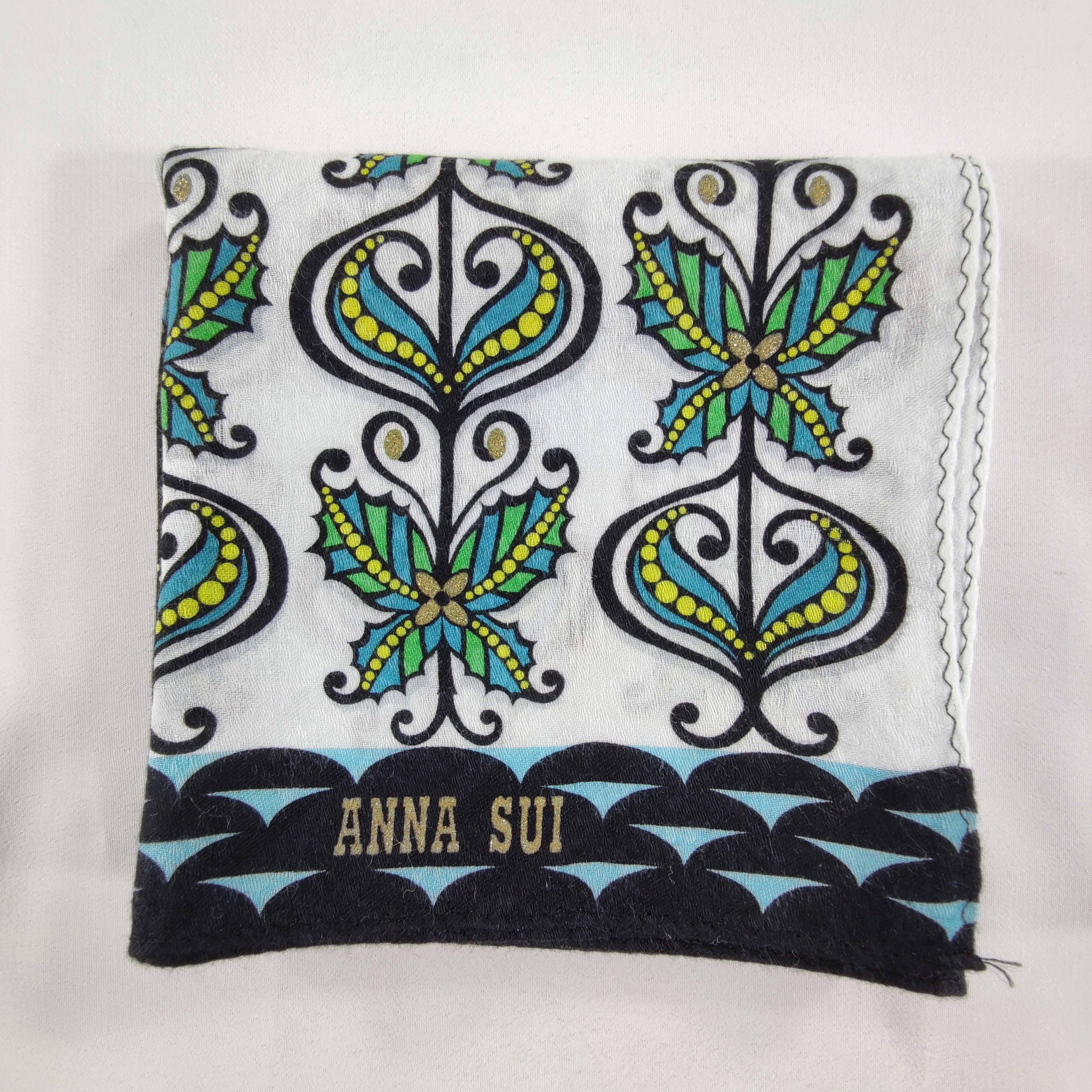Anna Sui × Vintage Anna Sui Handkerchief/Neckerchief/Bandana HC327 Size ONE SIZE - 4 Thumbnail