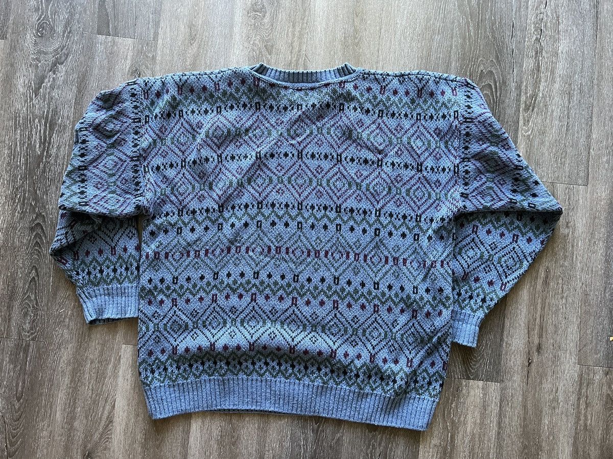 Coogi Vintage 80s unique geometric pattern heavy knit sweater Size US XL / EU 56 / 4 - 4 Thumbnail