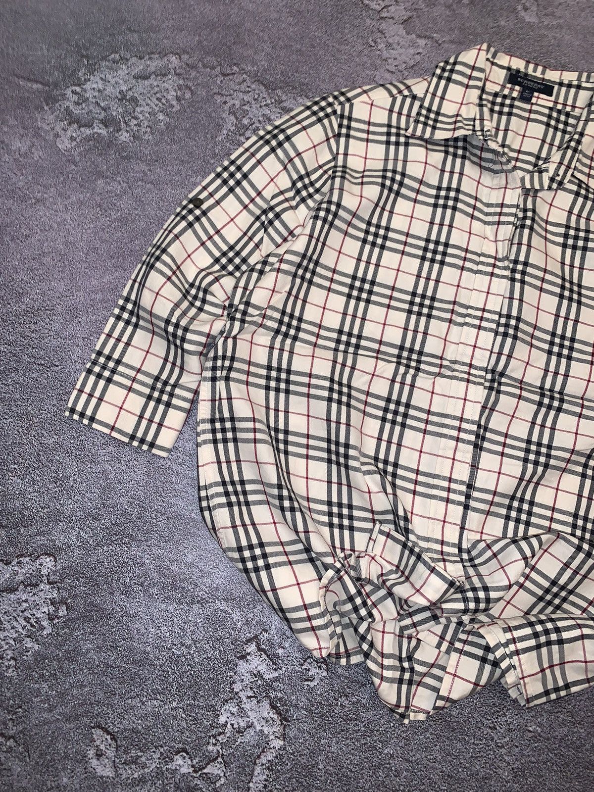 Burberry × Designer Burberry M nova check shirt dress striped button up blouse Size M / US 6-8 / IT 42-44 - 5 Thumbnail