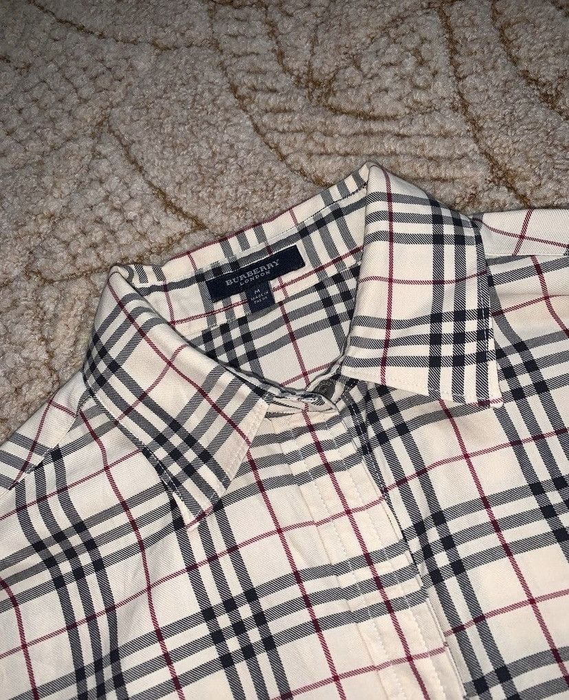 Burberry × Designer Burberry M nova check shirt dress striped button up blouse Size M / US 6-8 / IT 42-44 - 14 Thumbnail