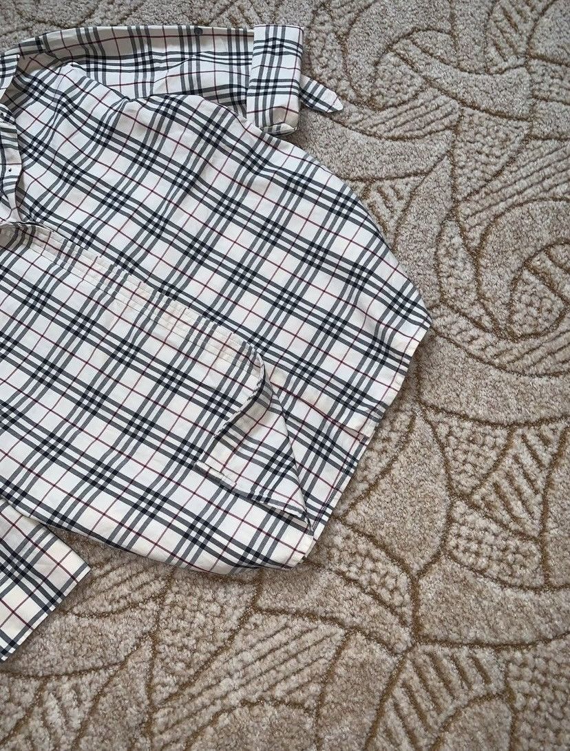 Burberry × Designer Burberry M nova check shirt dress striped button up blouse Size M / US 6-8 / IT 42-44 - 11 Thumbnail