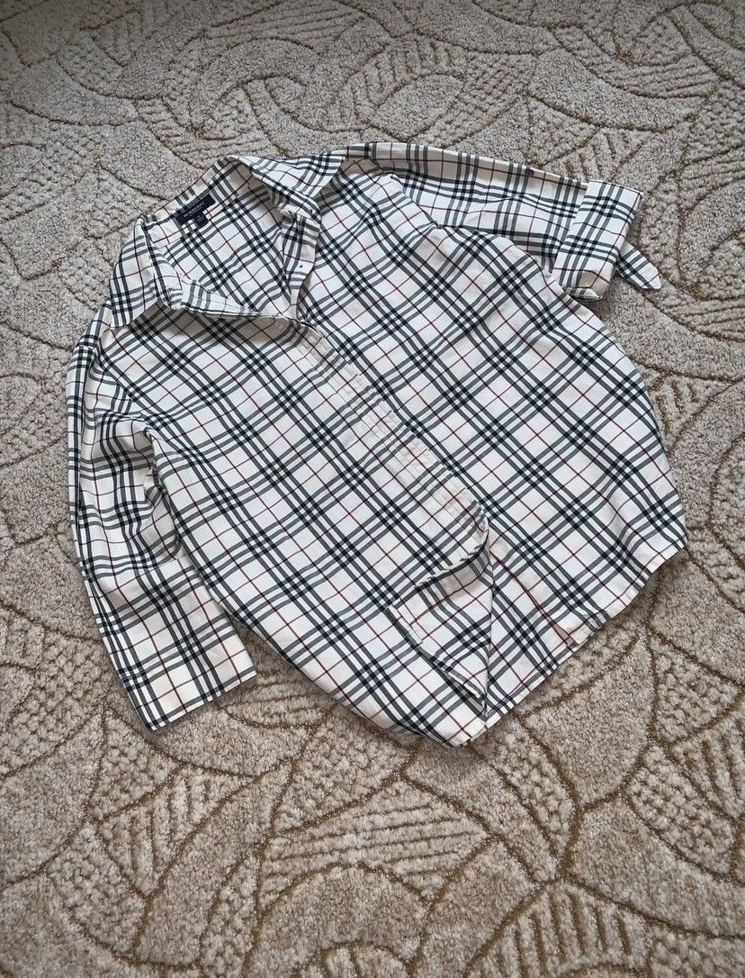 Burberry × Designer Burberry M nova check shirt dress striped button up blouse Size M / US 6-8 / IT 42-44 - 12 Thumbnail