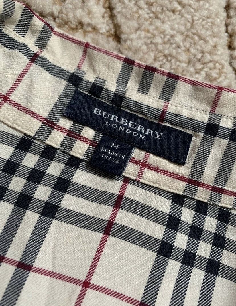 Burberry × Designer Burberry M nova check shirt dress striped button up blouse Size M / US 6-8 / IT 42-44 - 18 Thumbnail