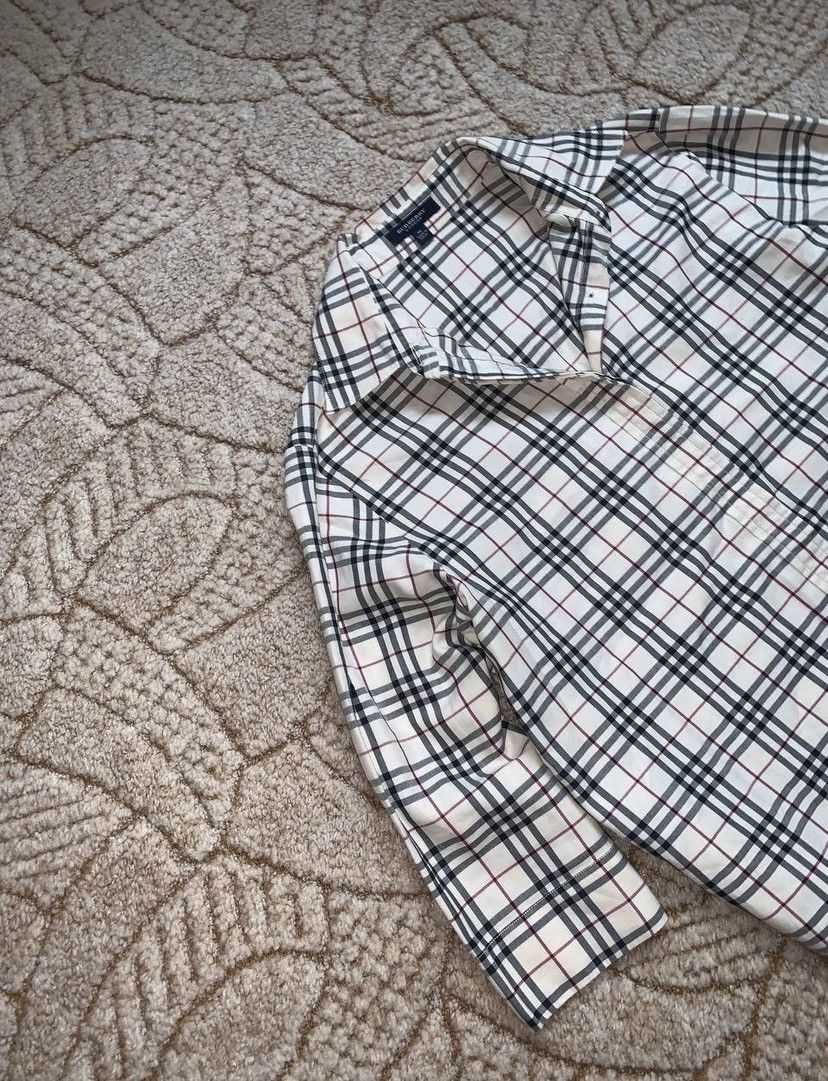 Burberry × Designer Burberry M nova check shirt dress striped button up blouse Size M / US 6-8 / IT 42-44 - 10 Thumbnail