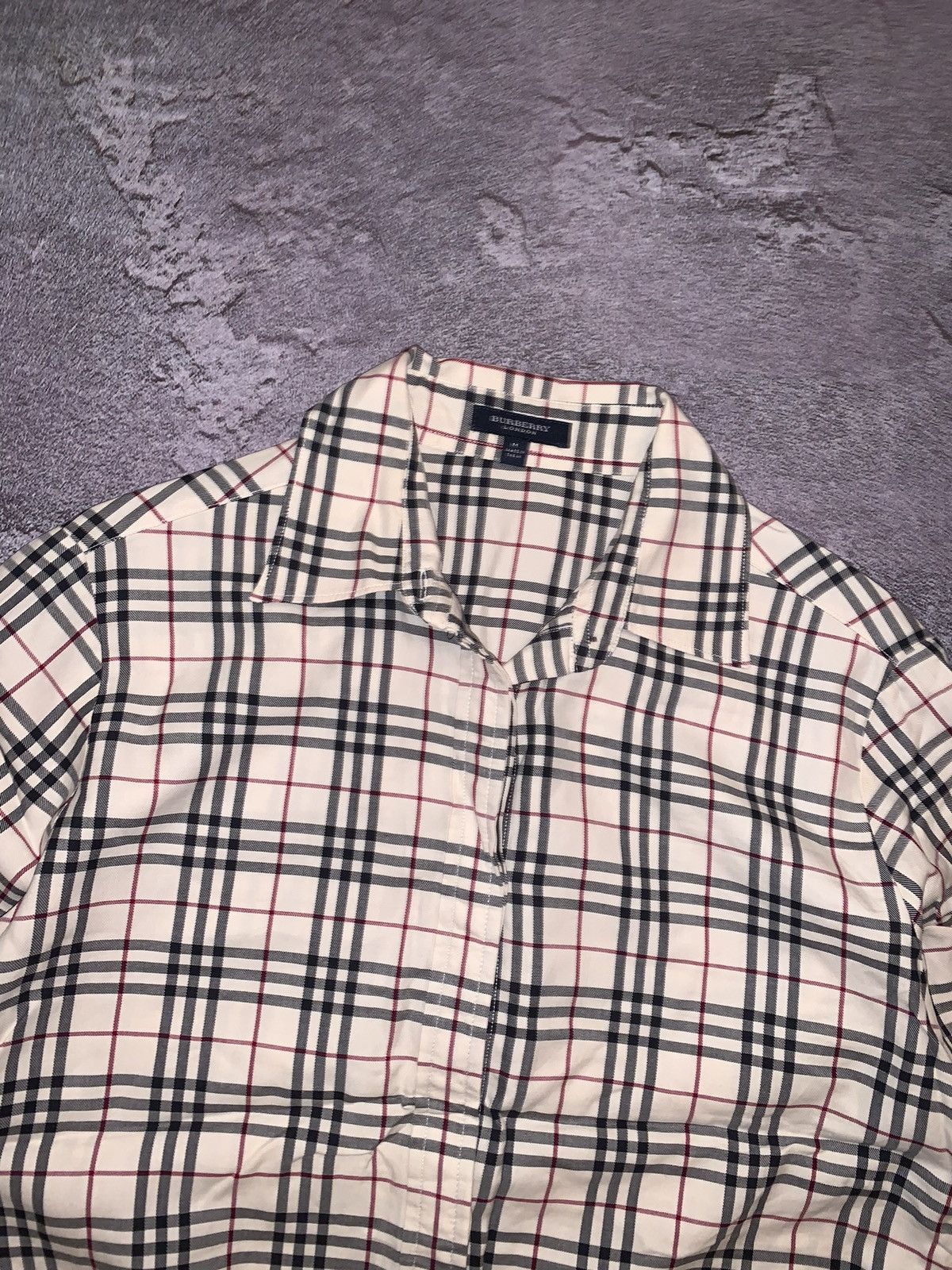 Burberry × Designer Burberry M nova check shirt dress striped button up blouse Size M / US 6-8 / IT 42-44 - 6 Thumbnail