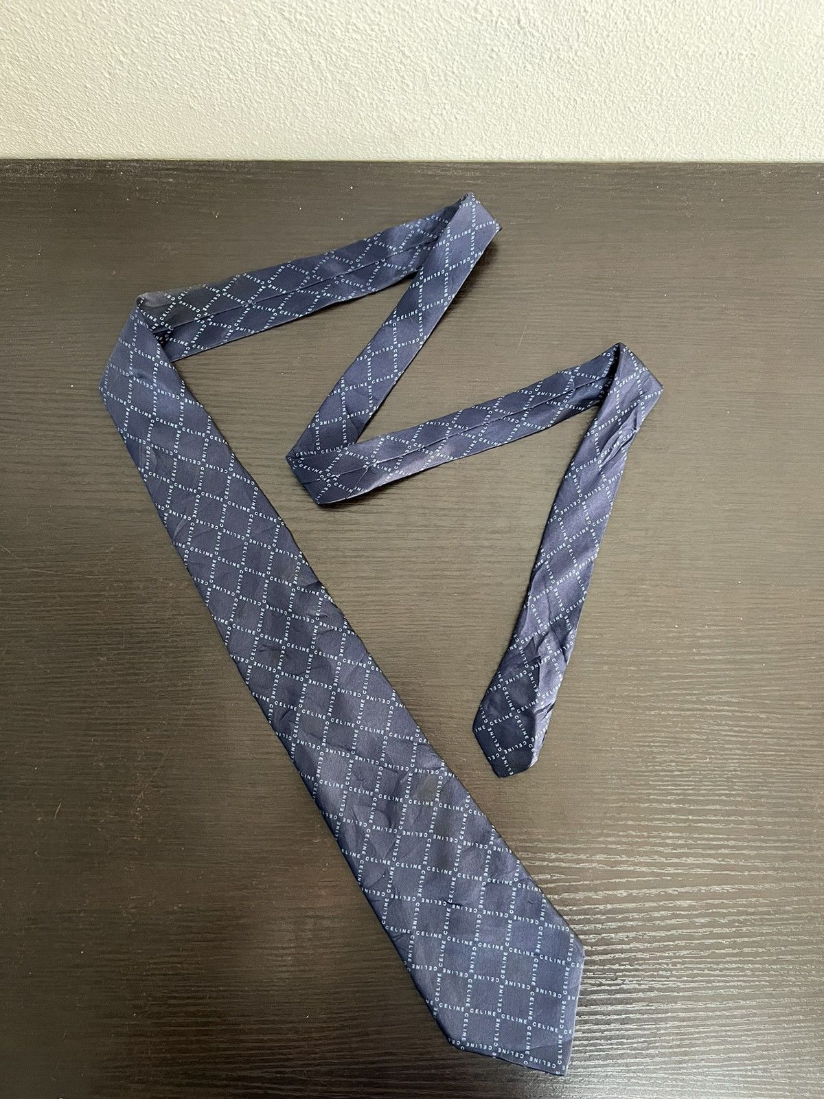Celine Celine Monogram Silk Tie Size ONE SIZE - 2 Thumbnail