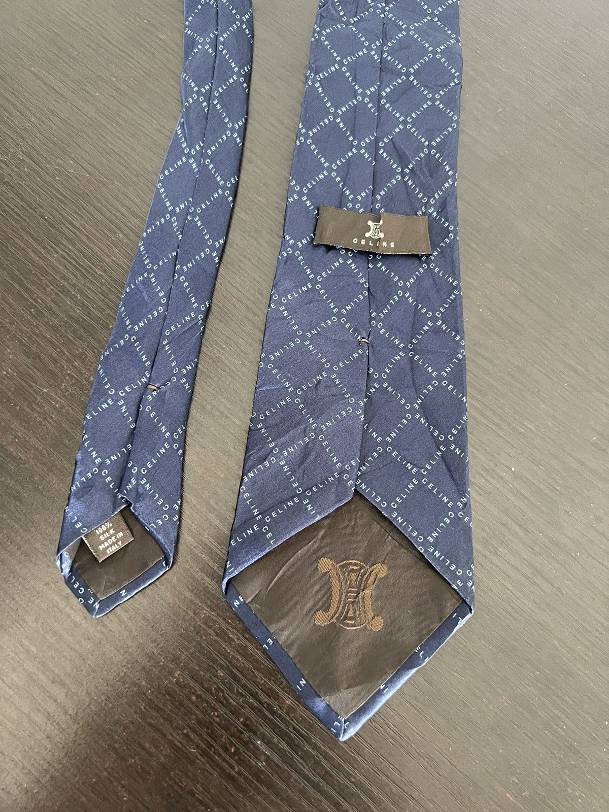 Celine Celine Monogram Silk Tie Size ONE SIZE - 5 Thumbnail