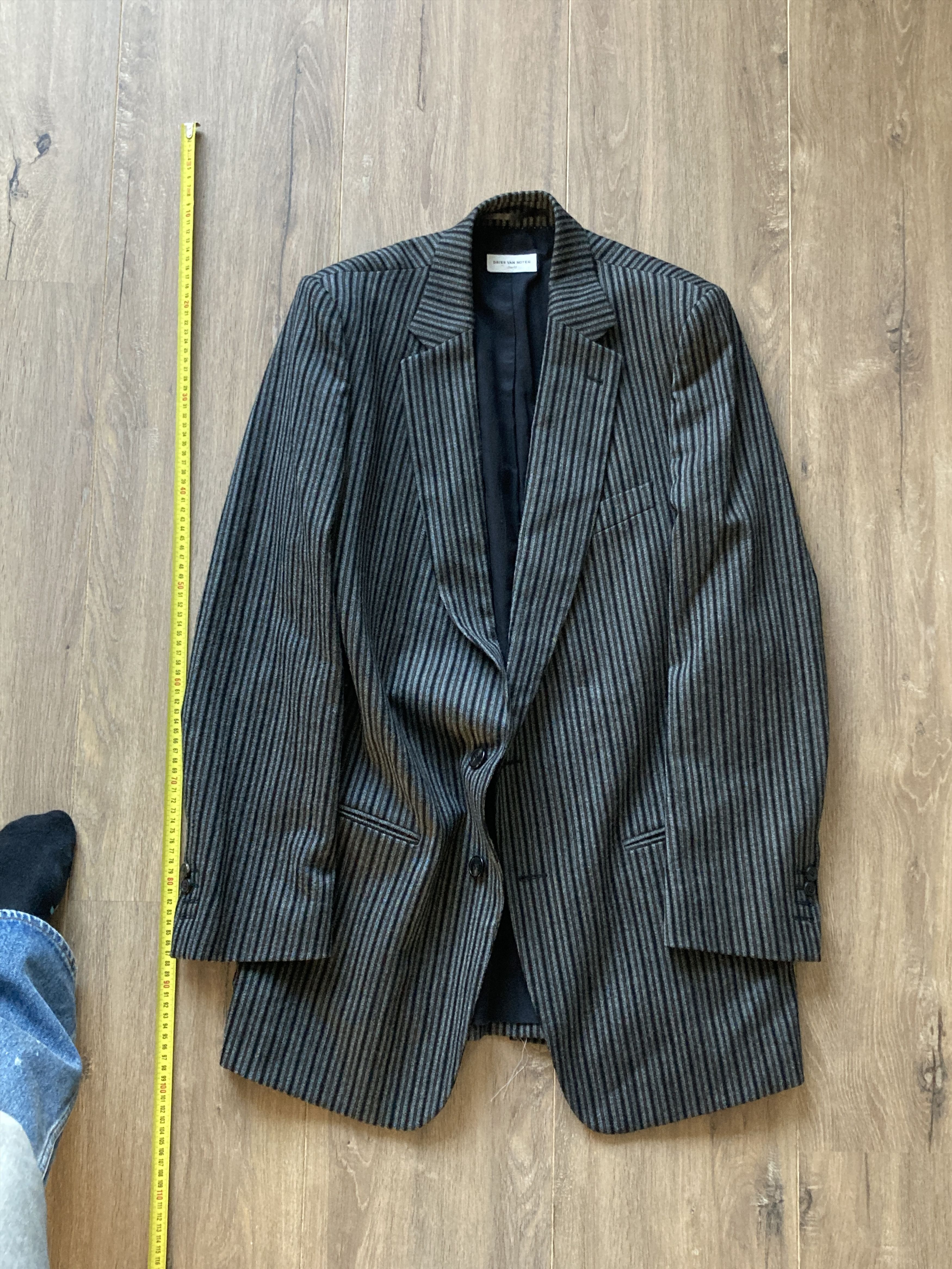 Dries Van Noten FW20 SAMPLE LONG STRIPED BLAZER Size 38R - 2 Thumbnail