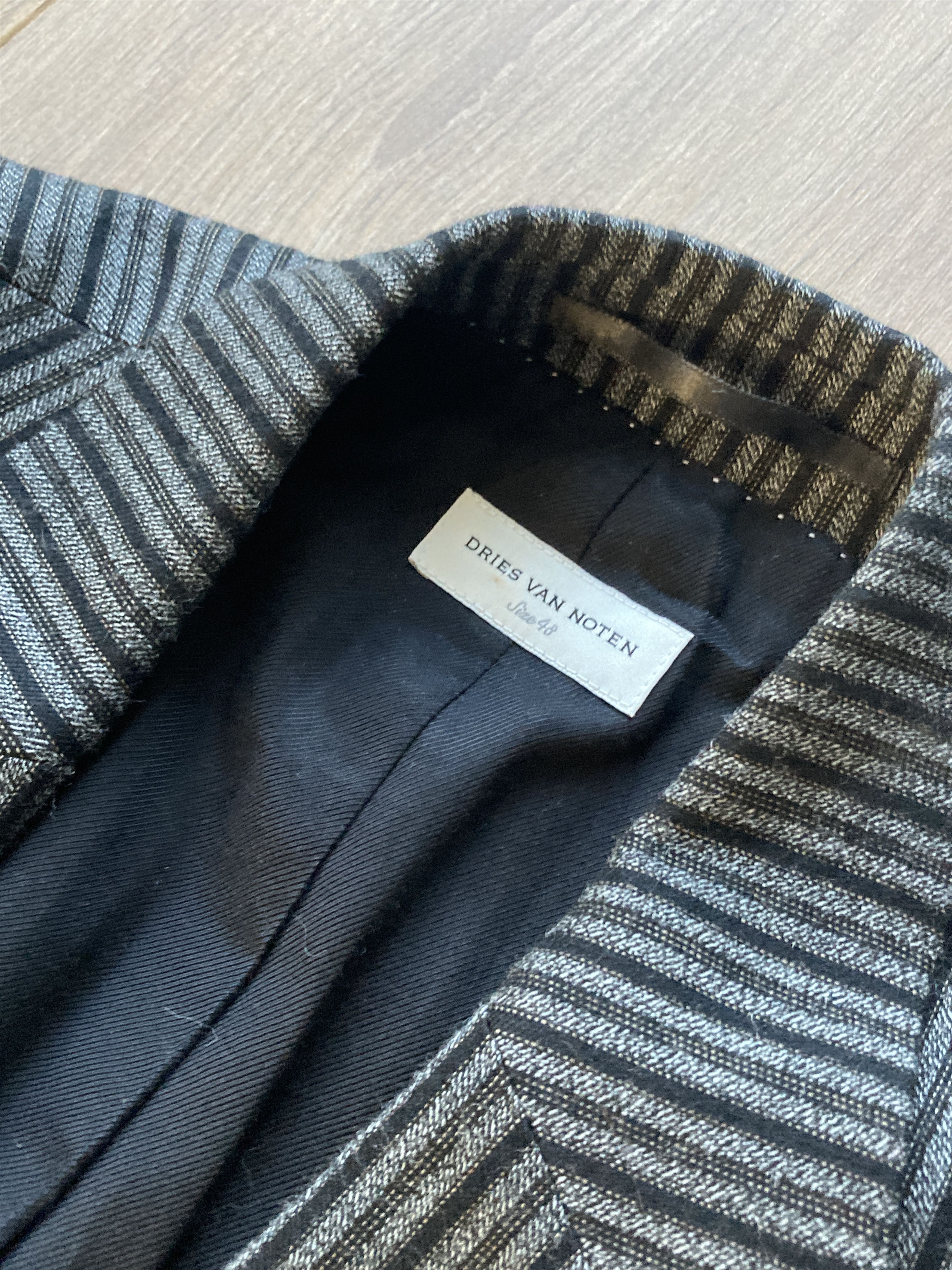 Dries Van Noten FW20 SAMPLE LONG STRIPED BLAZER Size 38R - 4 Thumbnail