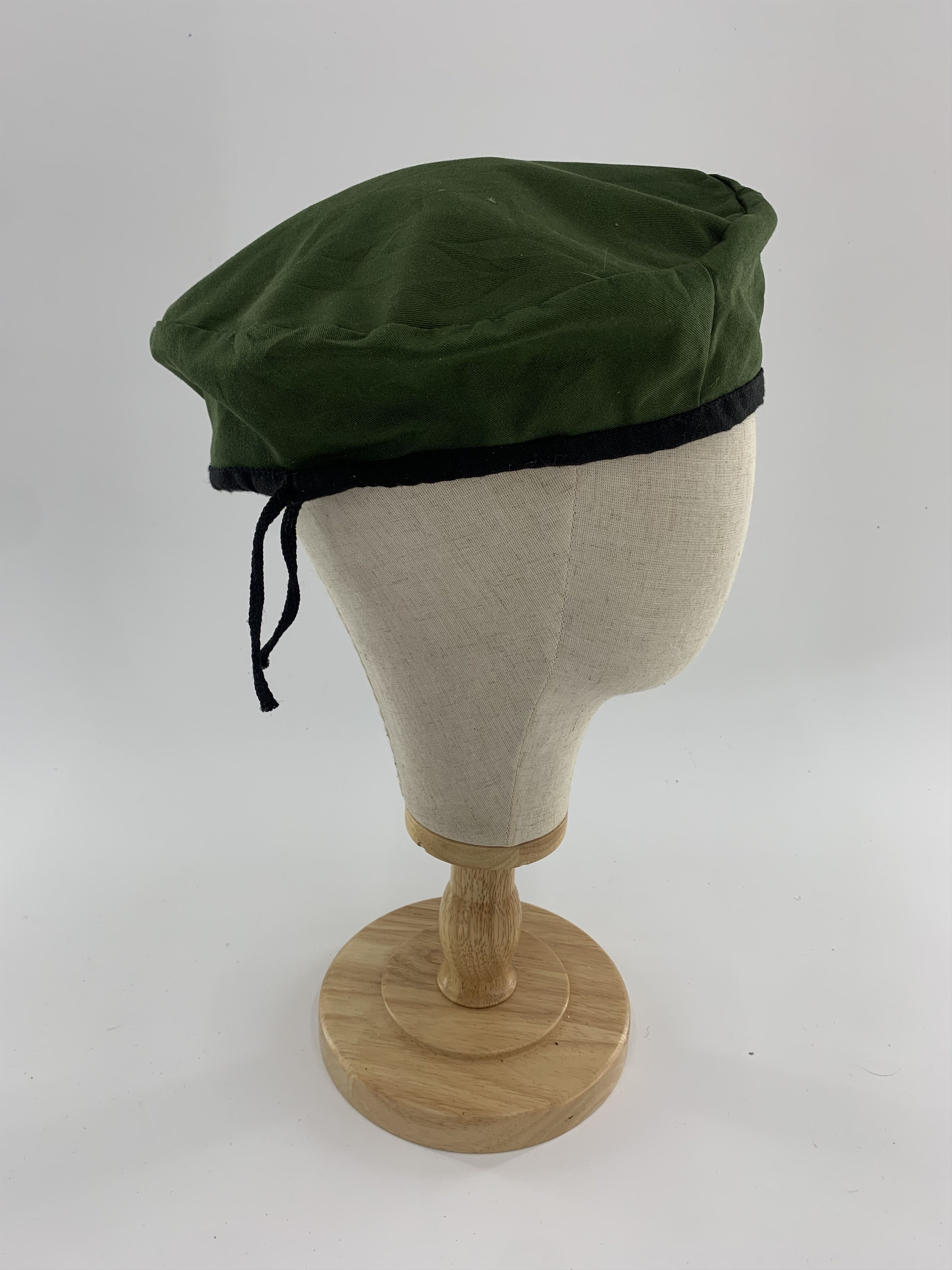 Vintage Army Beret Hat, Military Cap Size ONE SIZE - 4 Thumbnail