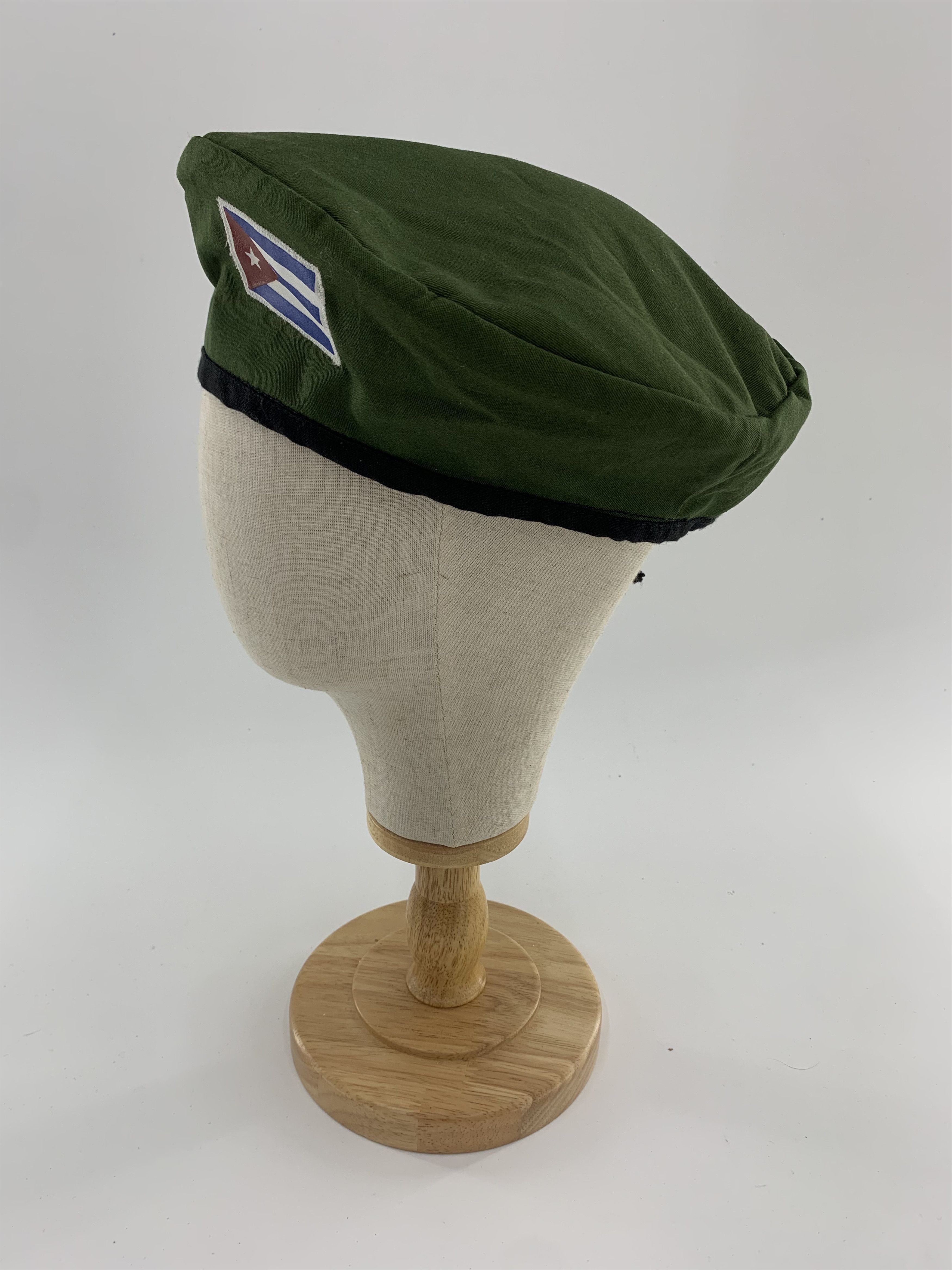 Vintage Army Beret Hat, Military Cap Size ONE SIZE - 2 Thumbnail