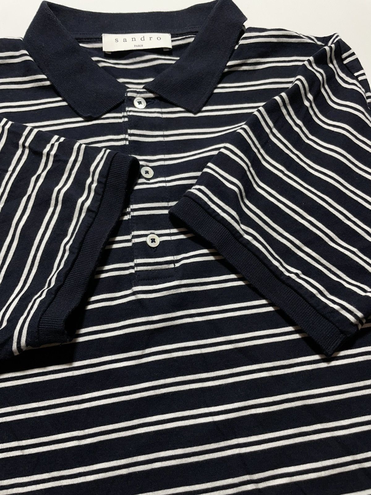 Sandro Sandro Striped Polo T-shirt Size US L / EU 52-54 / 3 - 4 Thumbnail