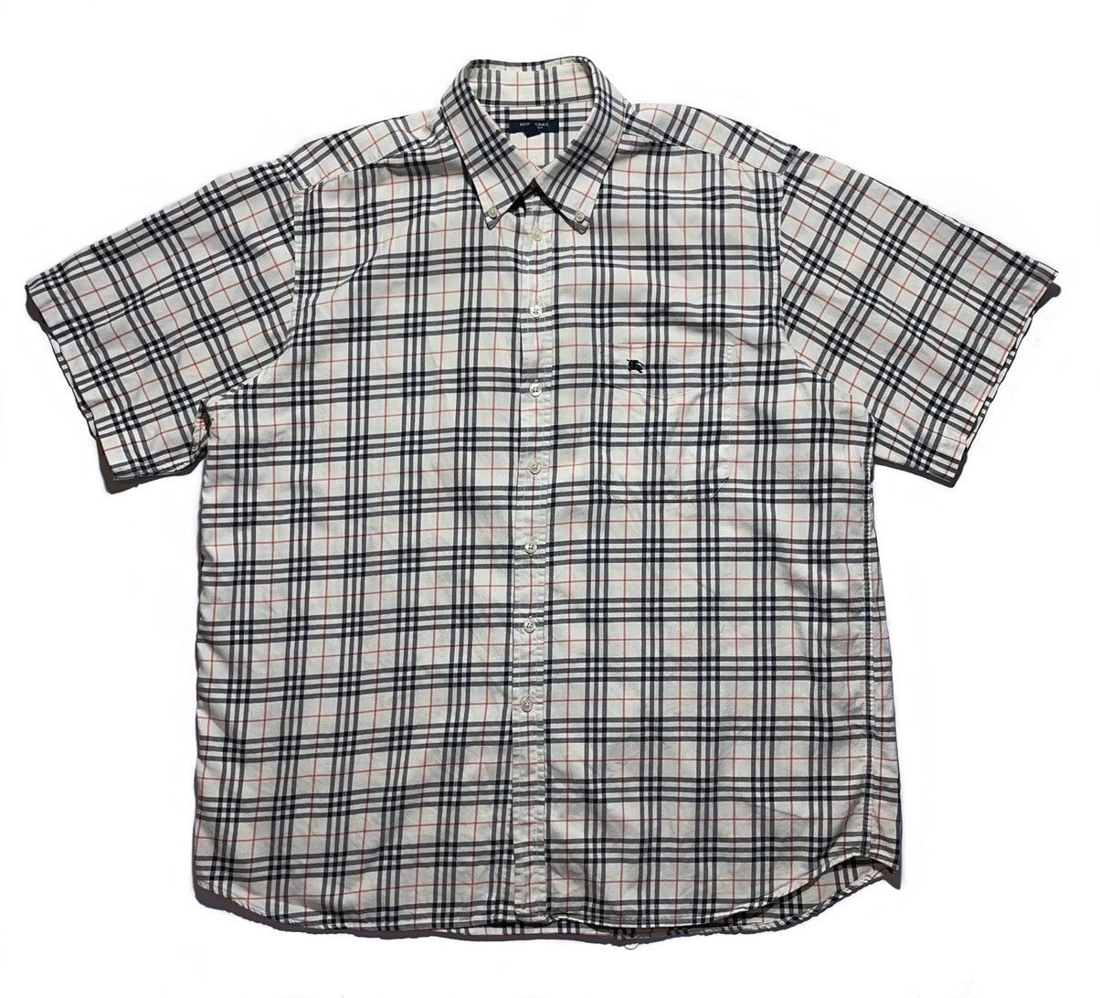 Burberry Burberry Vintage Nova Check Plaid Short Sleeve Shirt Size US XL / EU 56 / 4 - 1 Thumbnail