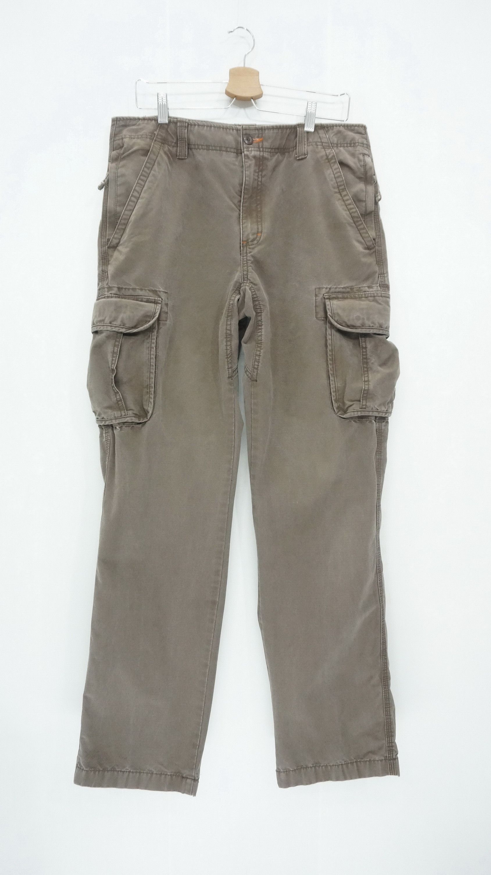 L.L. Bean 🔥 LL BEAN Vintage Faded Brown Worn 8 Pocket Cargo Pants Size US 34 / EU 50 - 1 Thumbnail