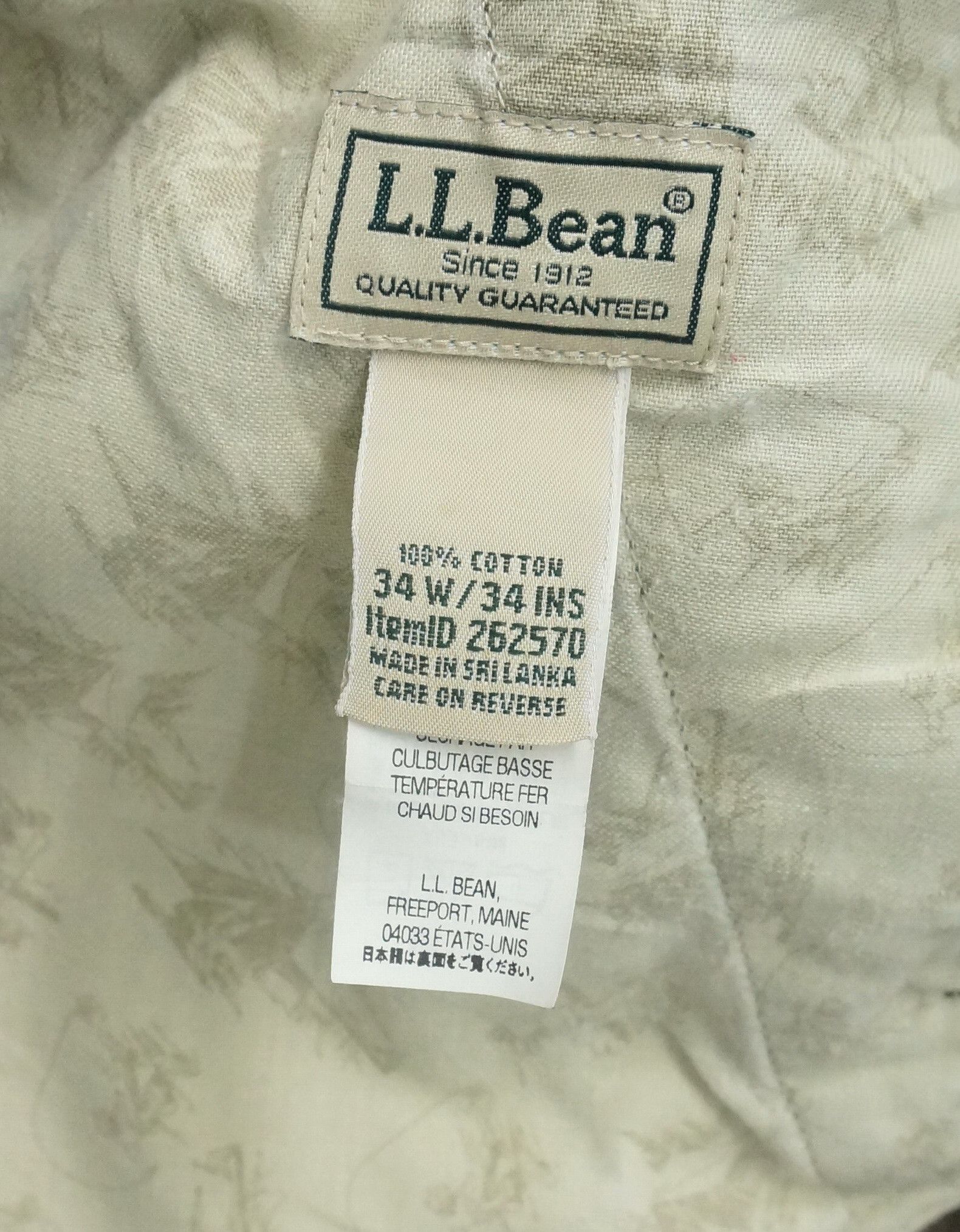 L.L. Bean 🔥 LL BEAN Vintage Faded Brown Worn 8 Pocket Cargo Pants Size US 34 / EU 50 - 11 Thumbnail