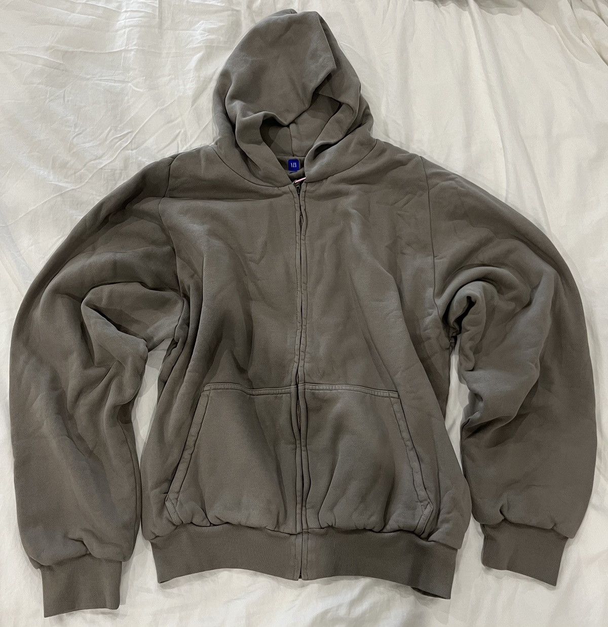 税込) yeezy gap zipup Zip double face Up zip up Hoodie hoodie grey ...