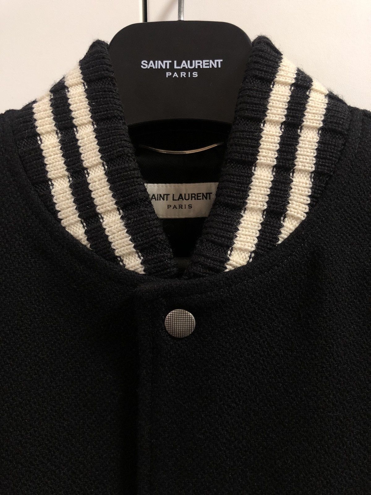 Saint Laurent Paris Signature Logo Teddy Jacket sz50 Size US M / EU 48-50 / 2 - 4 Thumbnail
