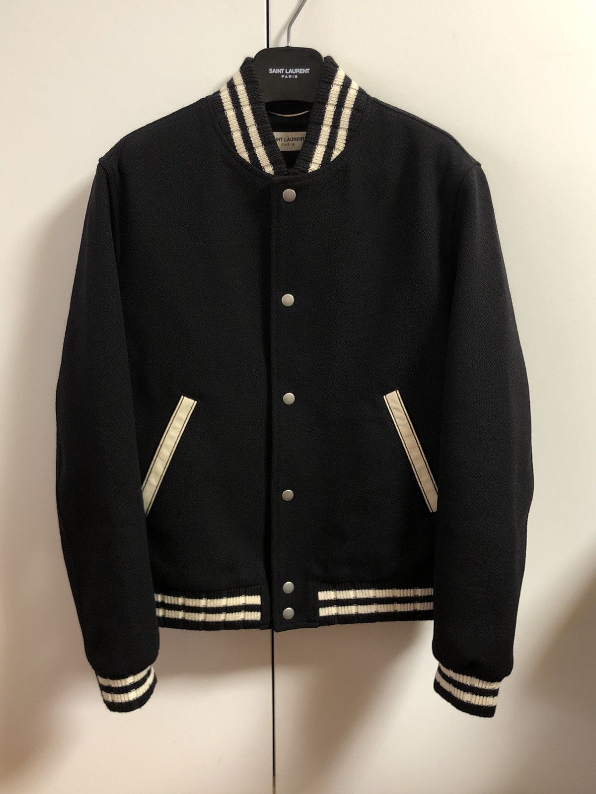 Saint Laurent Paris Signature Logo Teddy Jacket sz50 Size US M / EU 48-50 / 2 - 3 Thumbnail