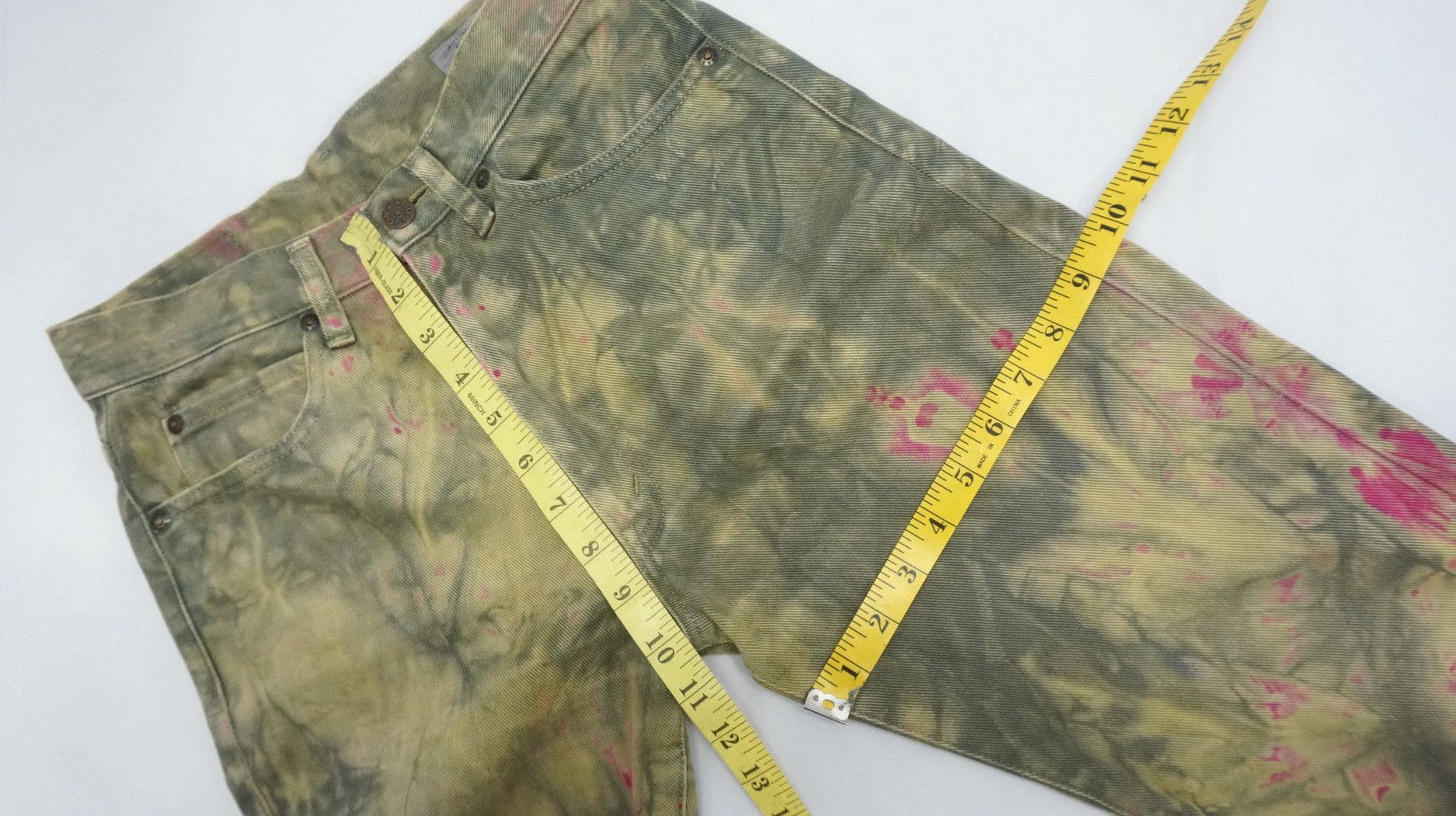 Japanese Brand RARE! BOBSON Japan Abstract Tie Dye Light/w Denim Size US 27 - 16 Thumbnail
