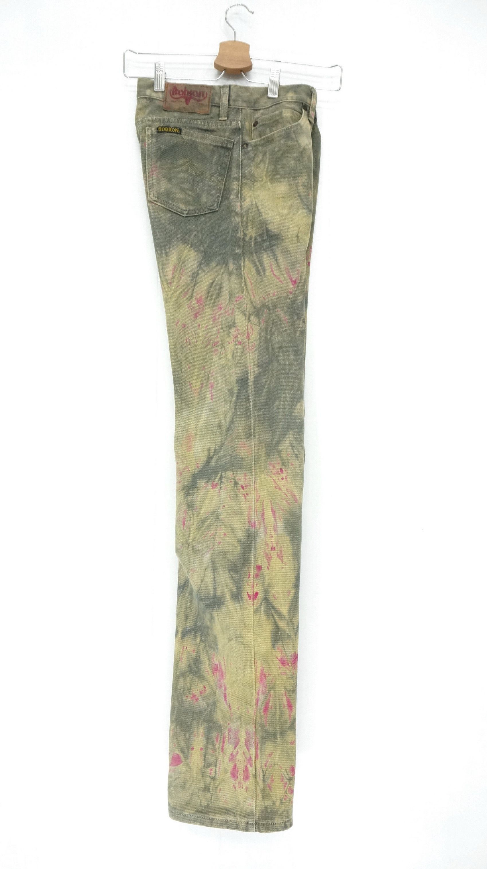 Japanese Brand RARE! BOBSON Japan Abstract Tie Dye Light/w Denim Size US 27 - 13 Thumbnail