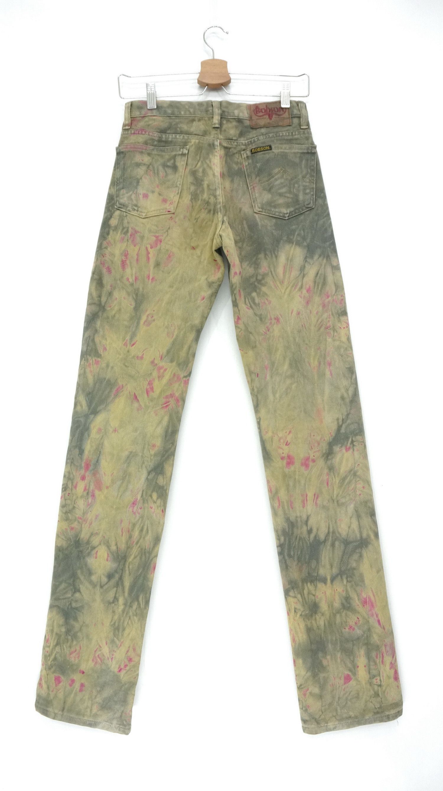 Japanese Brand RARE! BOBSON Japan Abstract Tie Dye Light/w Denim Size US 27 - 1 Thumbnail