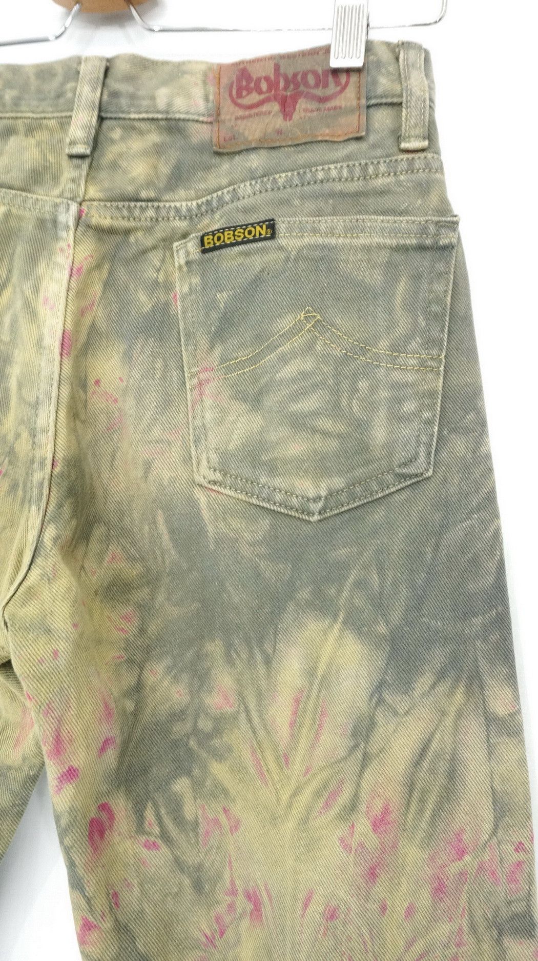 Japanese Brand RARE! BOBSON Japan Abstract Tie Dye Light/w Denim Size US 27 - 6 Thumbnail