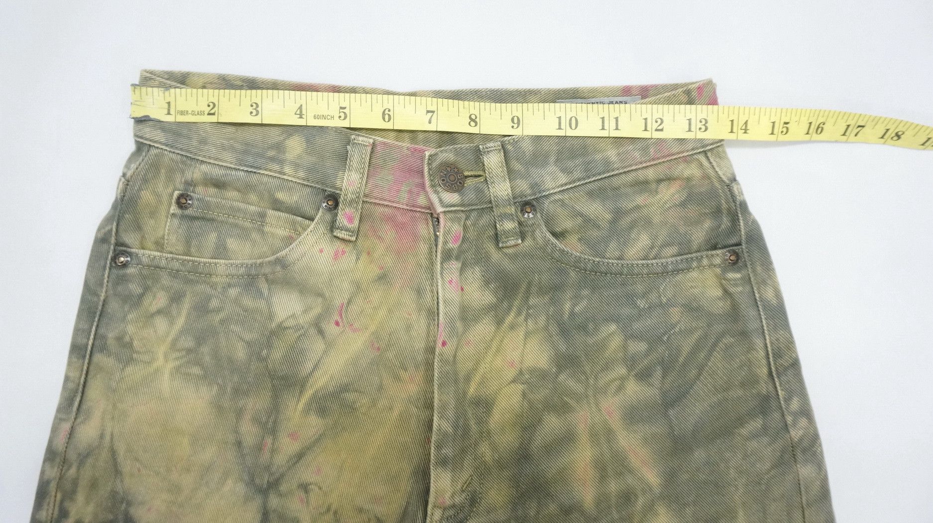 Japanese Brand RARE! BOBSON Japan Abstract Tie Dye Light/w Denim Size US 27 - 15 Thumbnail