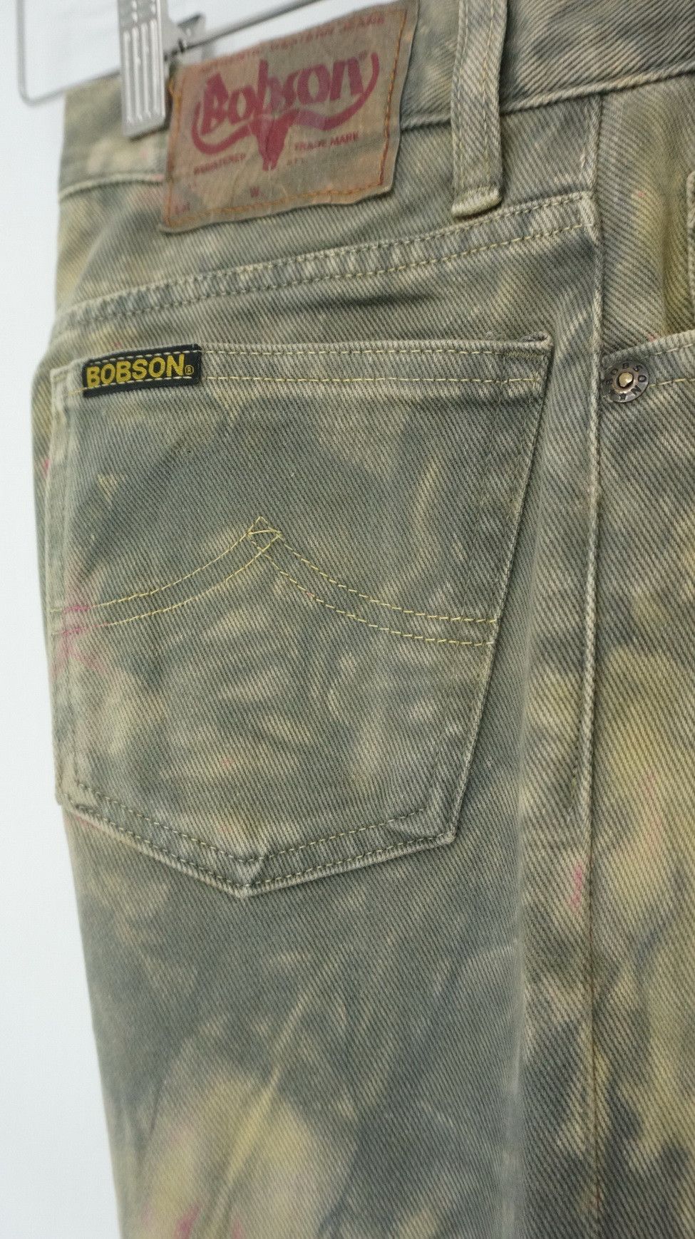 Japanese Brand RARE! BOBSON Japan Abstract Tie Dye Light/w Denim Size US 27 - 10 Thumbnail