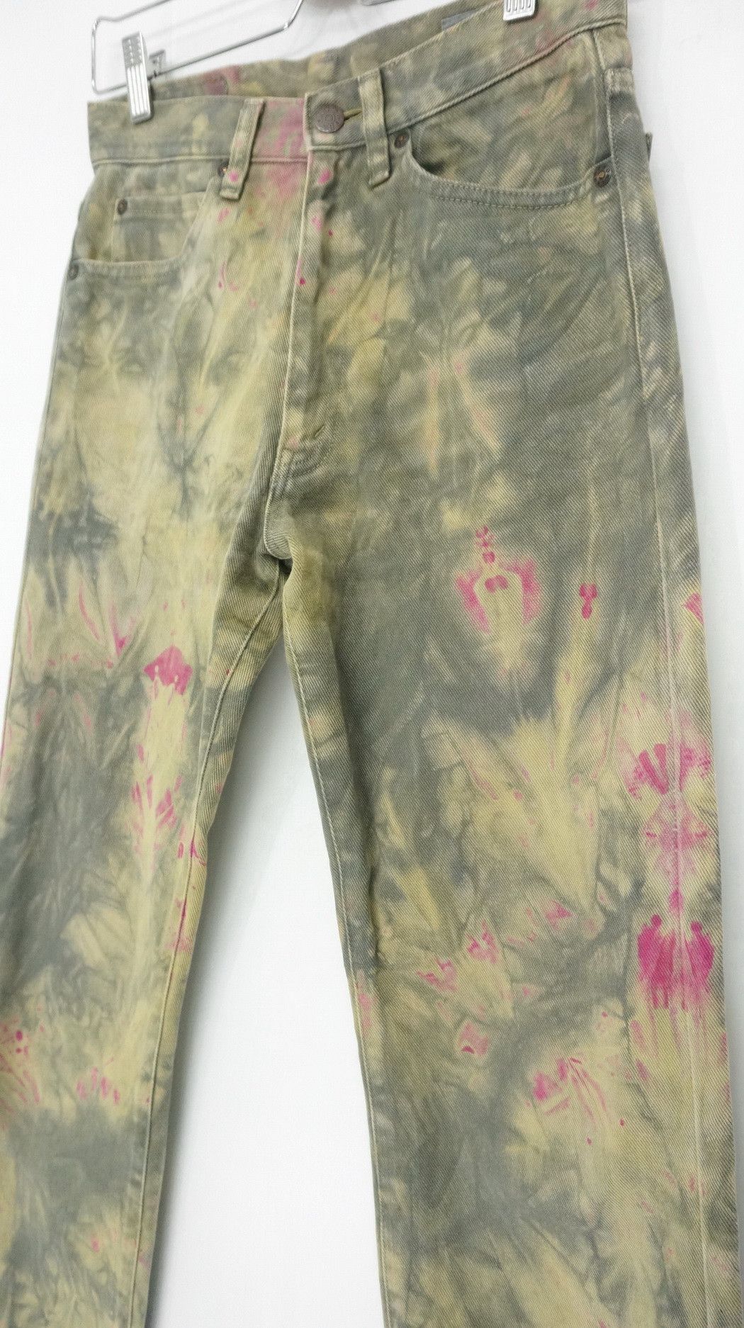 Japanese Brand RARE! BOBSON Japan Abstract Tie Dye Light/w Denim Size US 27 - 2 Thumbnail