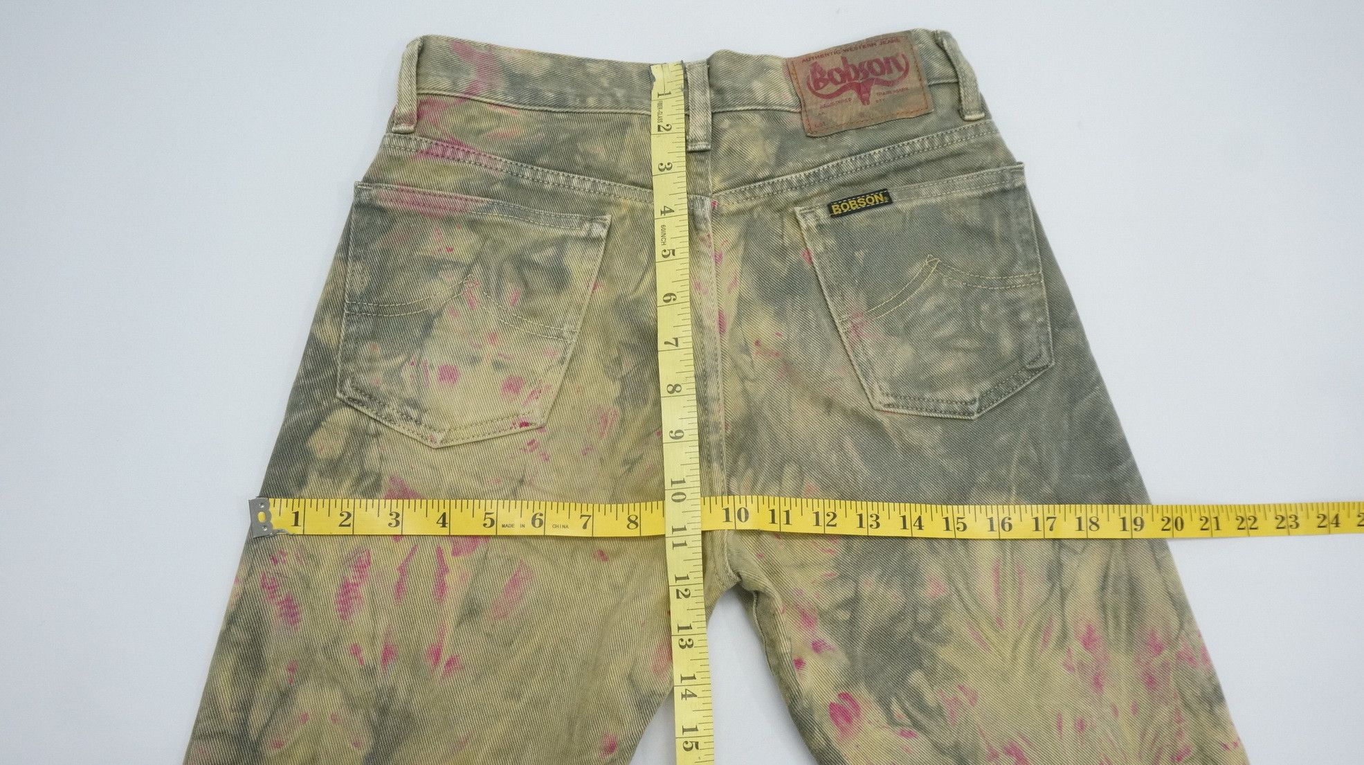 Japanese Brand RARE! BOBSON Japan Abstract Tie Dye Light/w Denim Size US 27 - 19 Thumbnail
