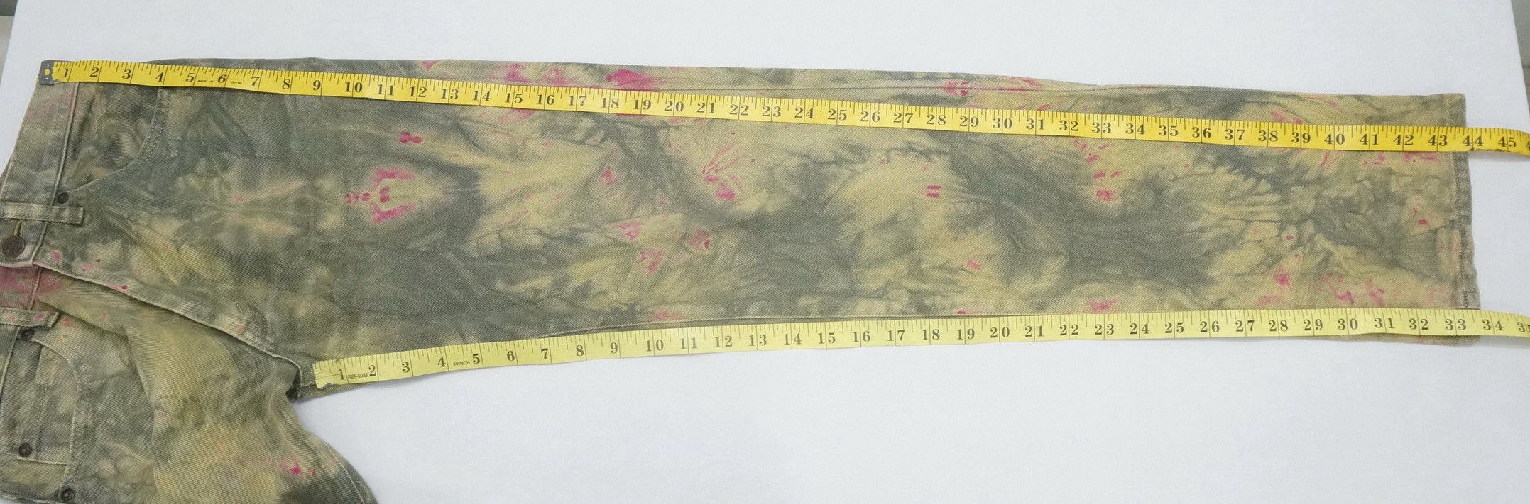 Japanese Brand RARE! BOBSON Japan Abstract Tie Dye Light/w Denim Size US 27 - 17 Thumbnail