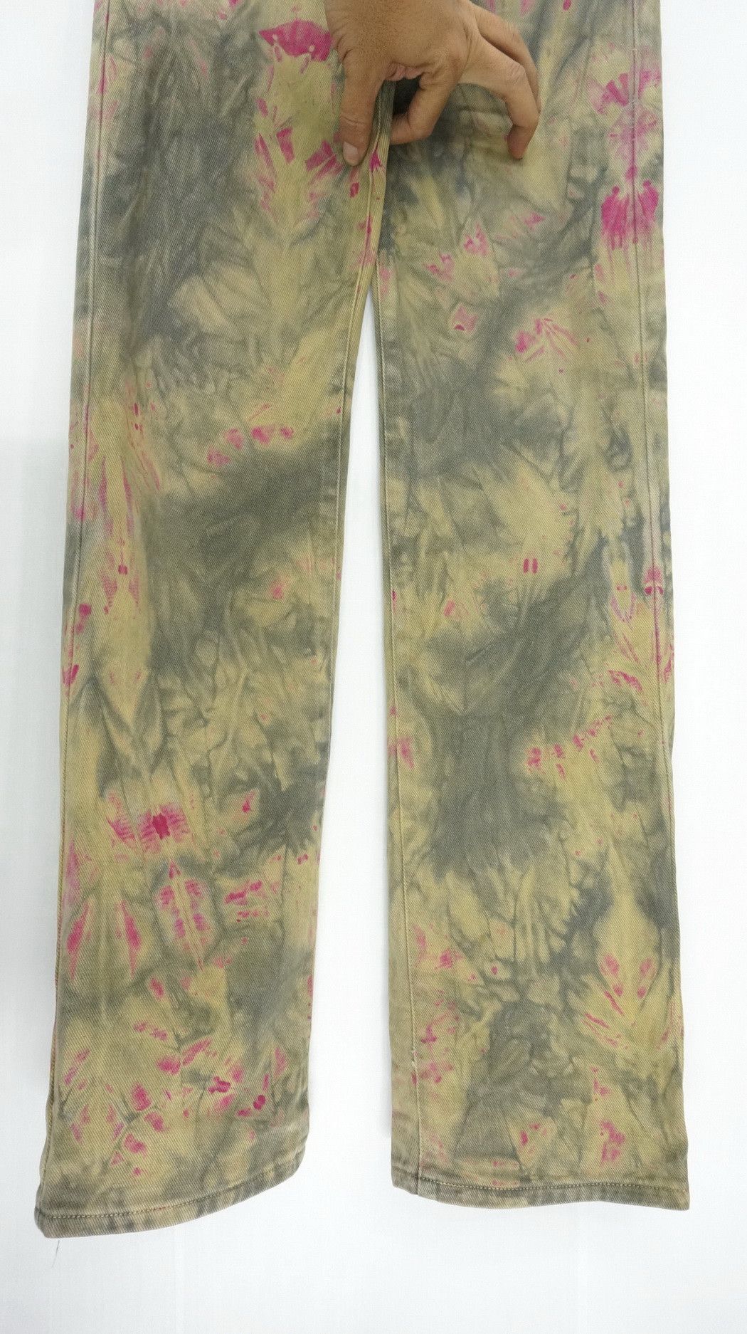 Japanese Brand RARE! BOBSON Japan Abstract Tie Dye Light/w Denim Size US 27 - 9 Thumbnail