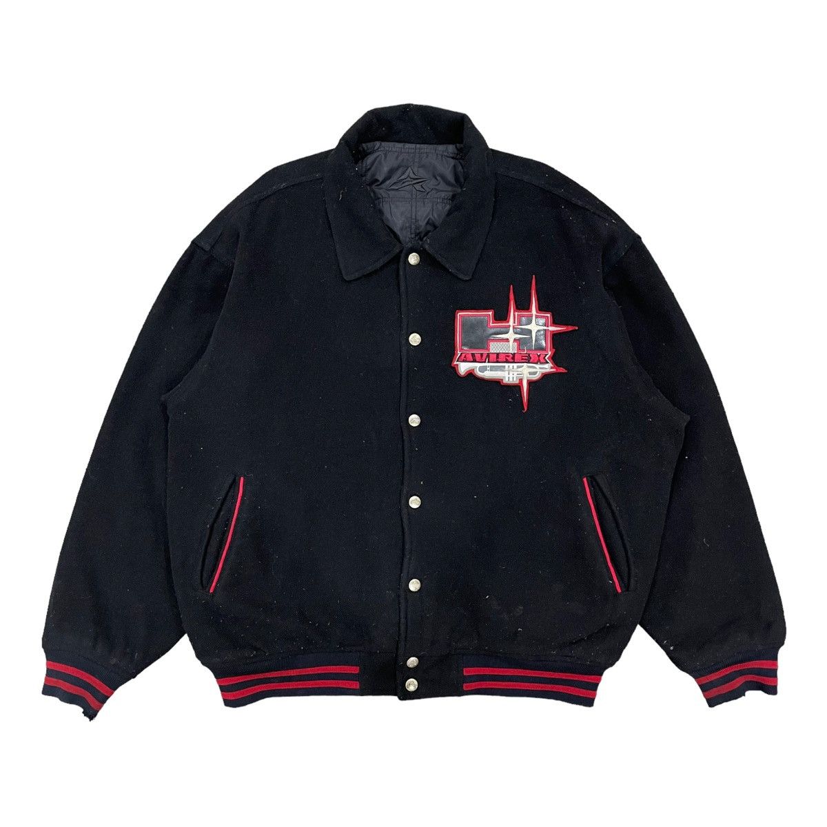 Avirex 🔥RARE🔥Vintage AVIREX Reversible Snap Button Wool Jacket Size US XL / EU 56 / 4 - 2 Thumbnail