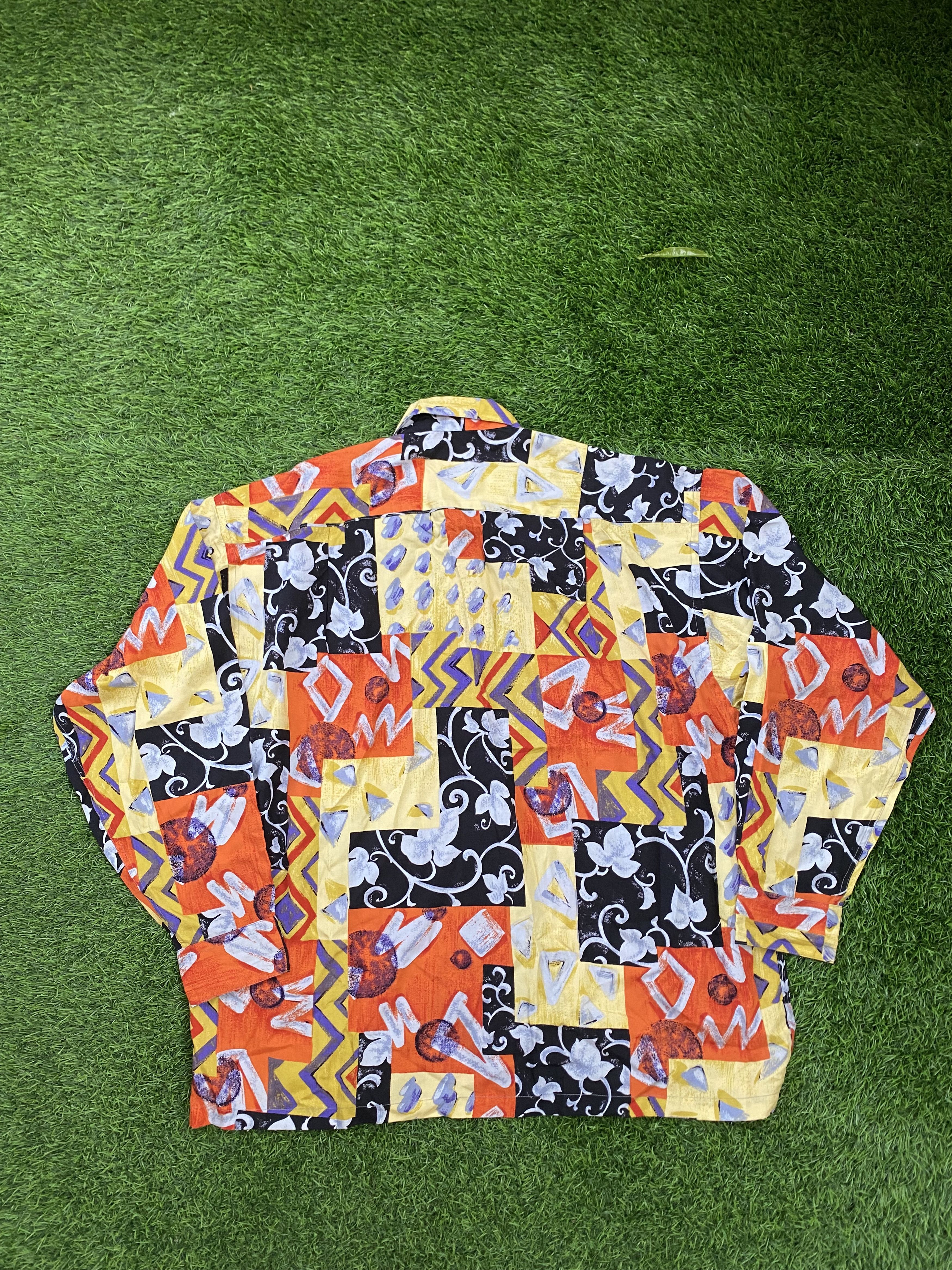 Japanese Brand × Kansai Yamamoto Rare Vintage Kansai Man Abstarct Art Button Shirts Size US L / EU 52-54 / 3 - 5 Thumbnail