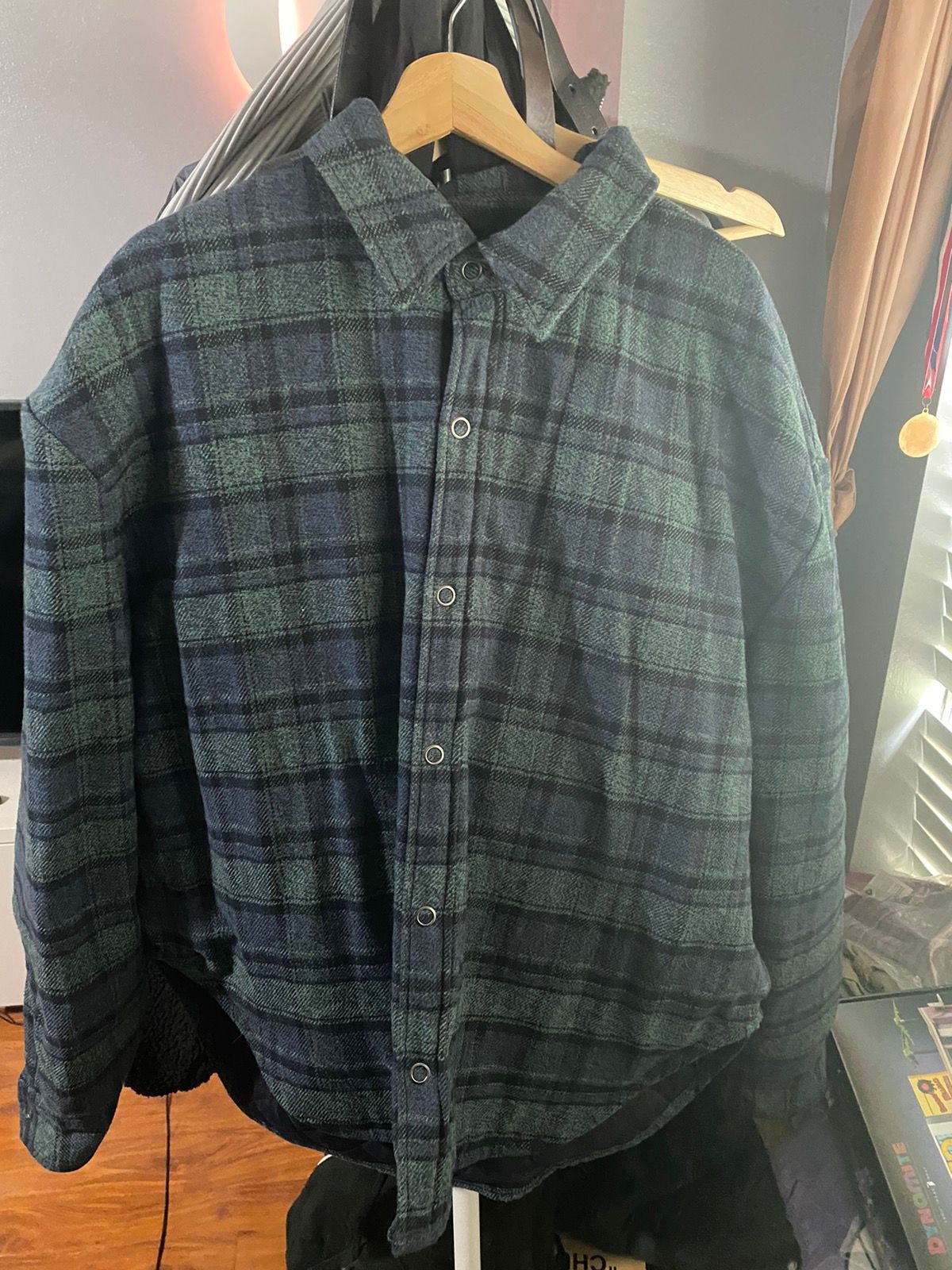 Japanese Brand Vuja de padded flannel jacket size M tried on | Grailed