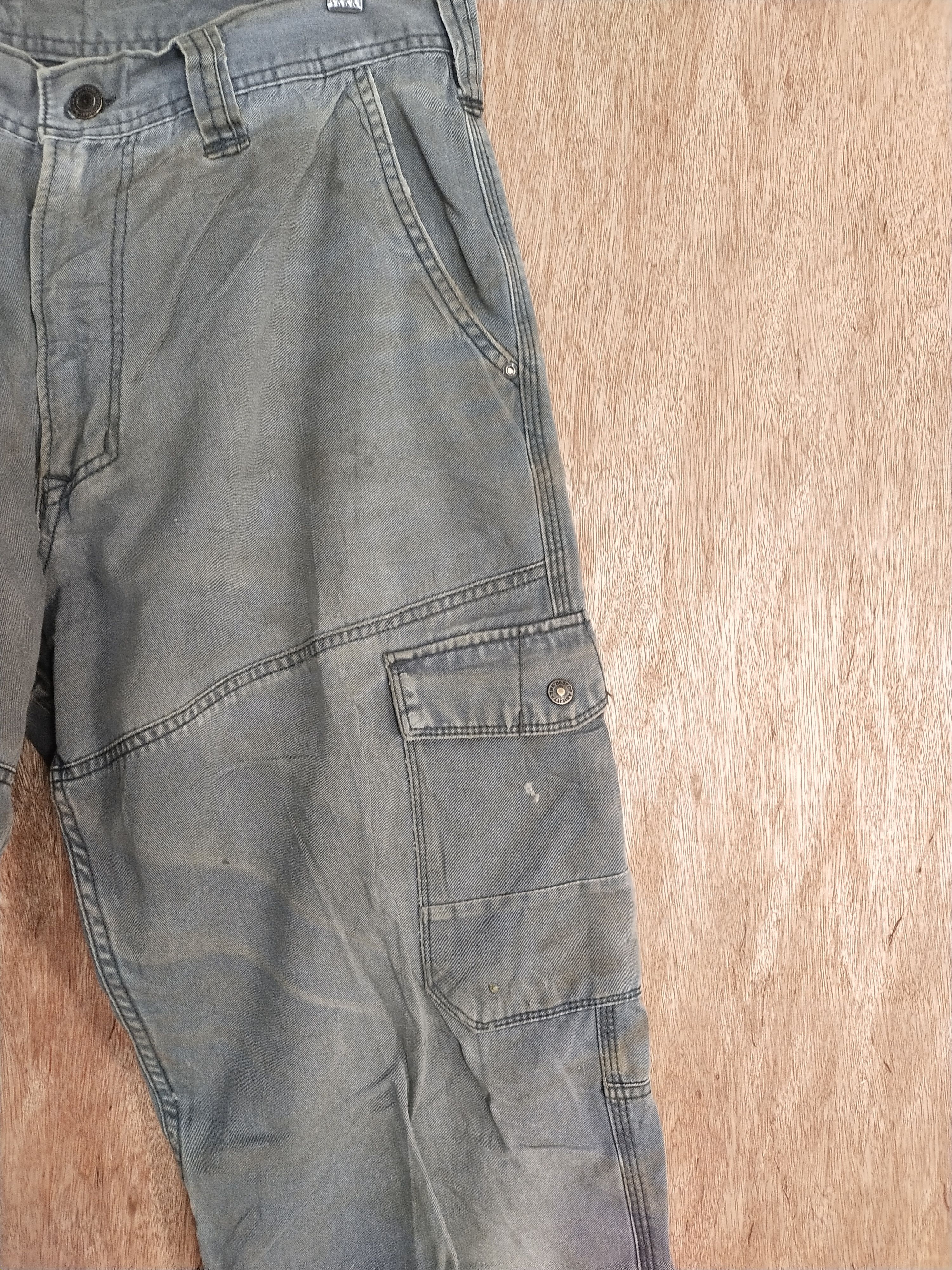 Faded Glory × Japanese Brand Even River gray faded multipocket cargo pants #S133 Size US 32 / EU 48 - 4 Thumbnail