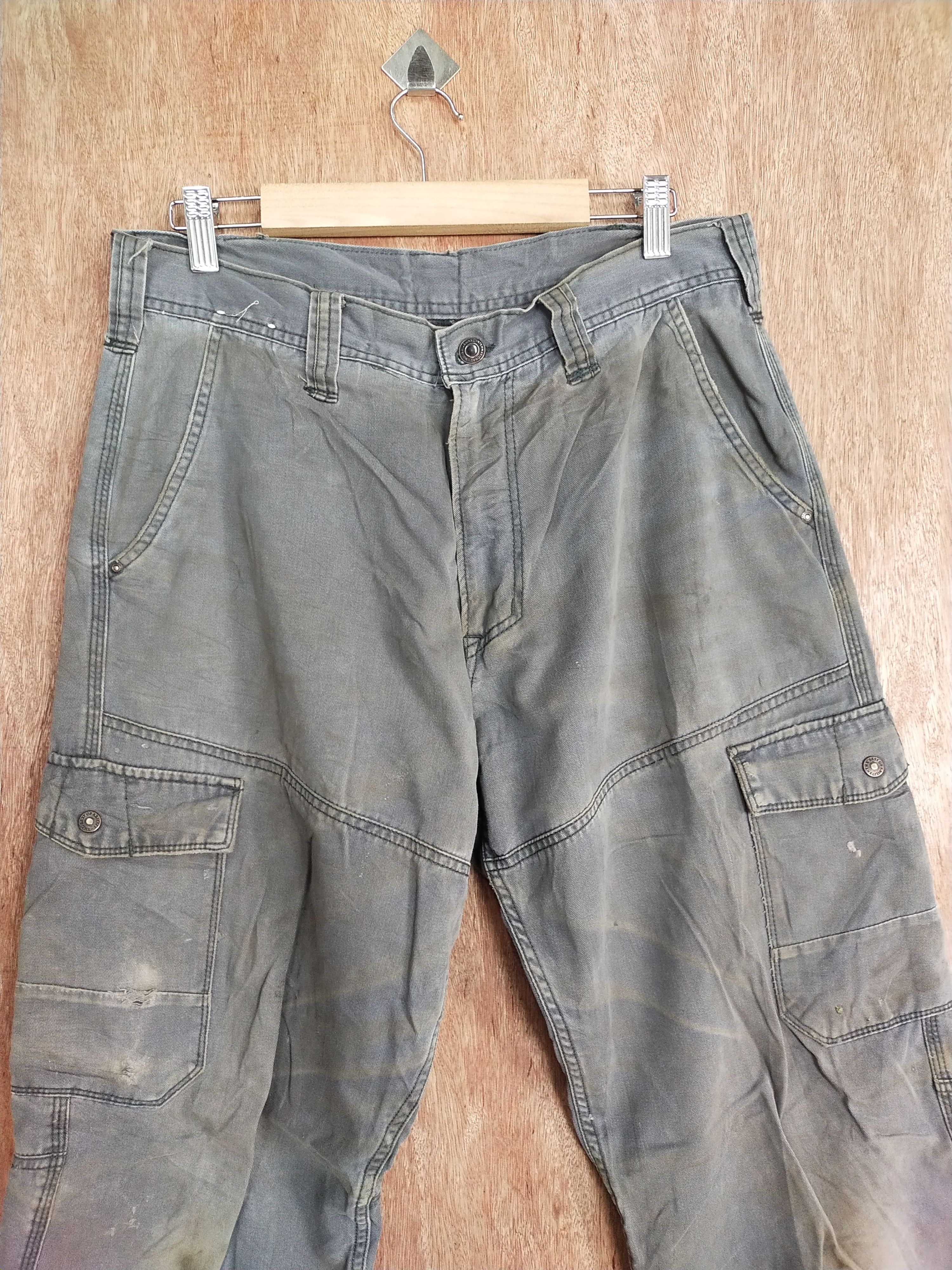 Faded Glory × Japanese Brand Even River gray faded multipocket cargo pants #S133 Size US 32 / EU 48 - 2 Thumbnail